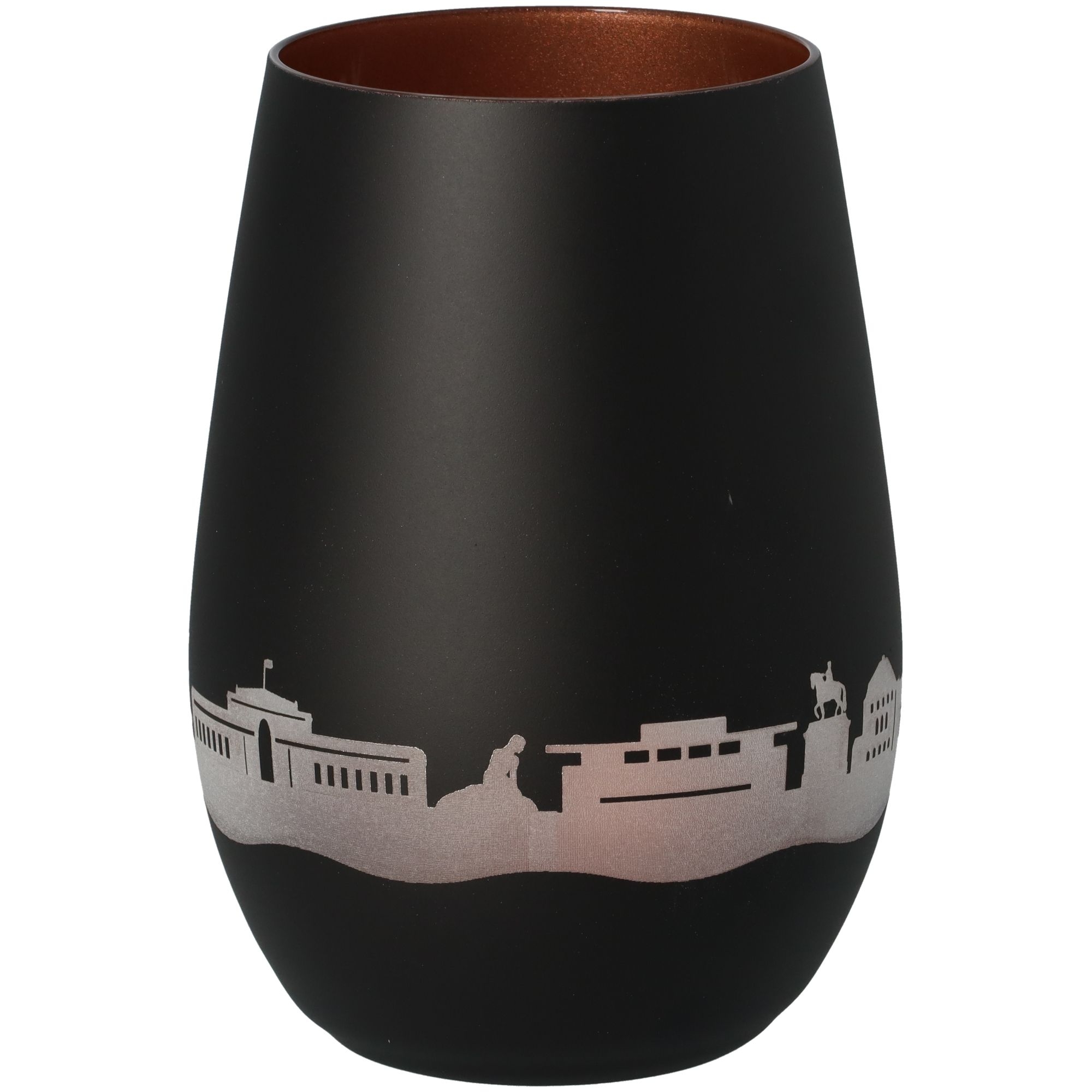 Windlicht Skyline Kopenhagen Schwarz/Bronze Krug, Töpferei, Vase, Tasse