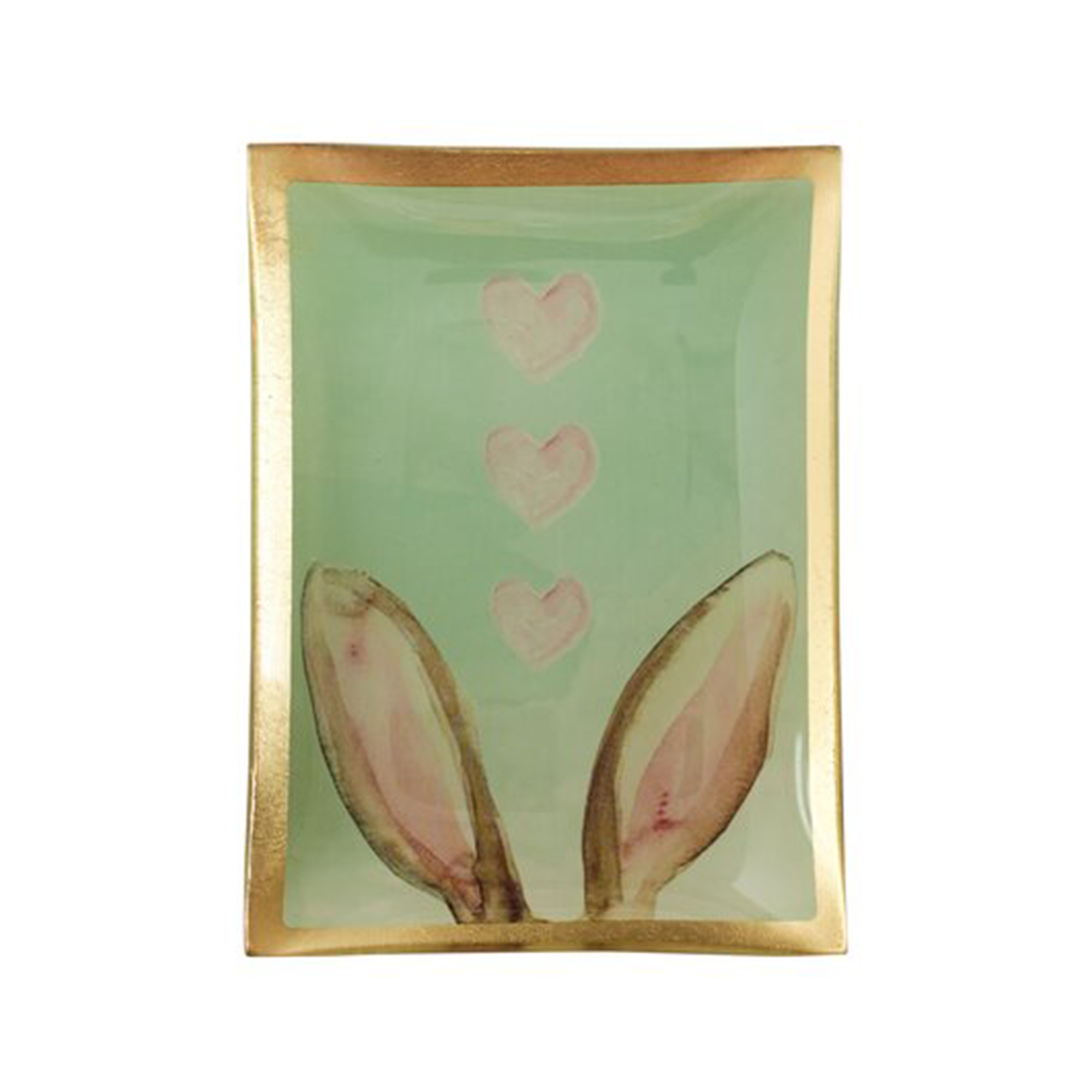 Glasteller "Hasenohren", Hellgrün - M Glasteller "Hasenohren", Hellgrün - M