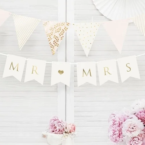 deco-bannier, hochzeit, girlanden, papier, blumen