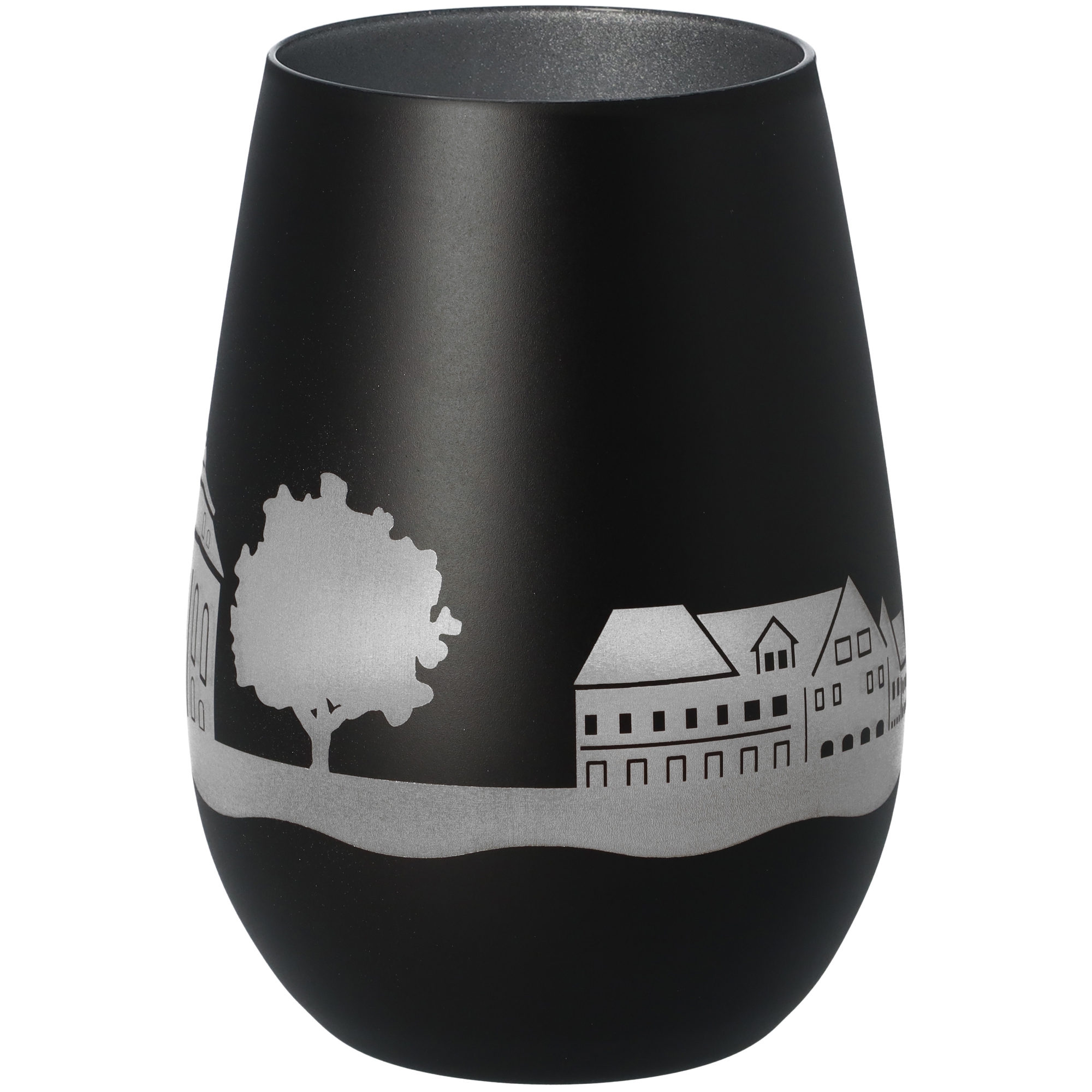 Windlicht Skyline Rellingen Schwarz/Silber Windlicht Skyline Rellingen Schwarz/Silber