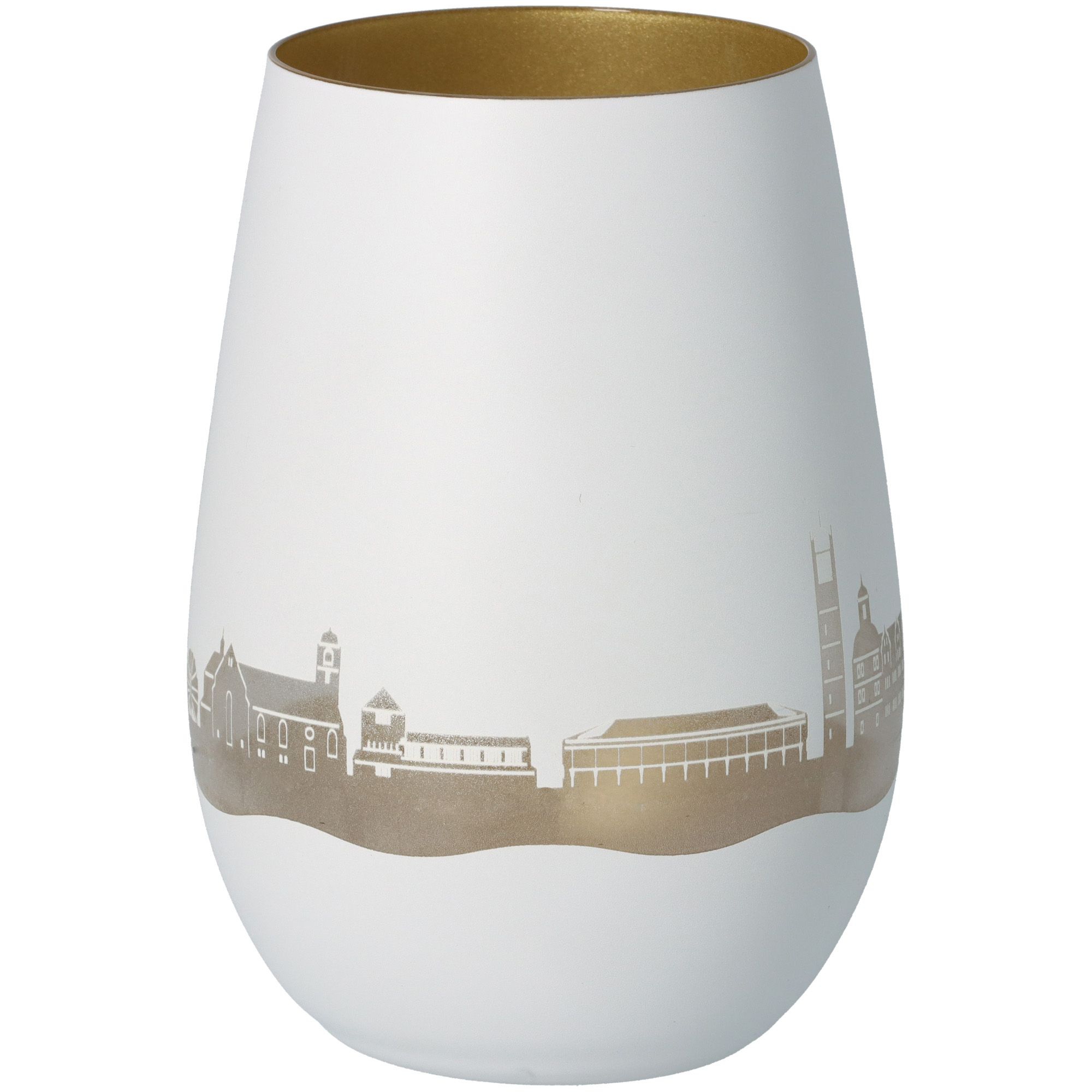Windlicht Skyline Paderborn Weiß/Gold Windlicht Skyline Paderborn Weiß/Gold