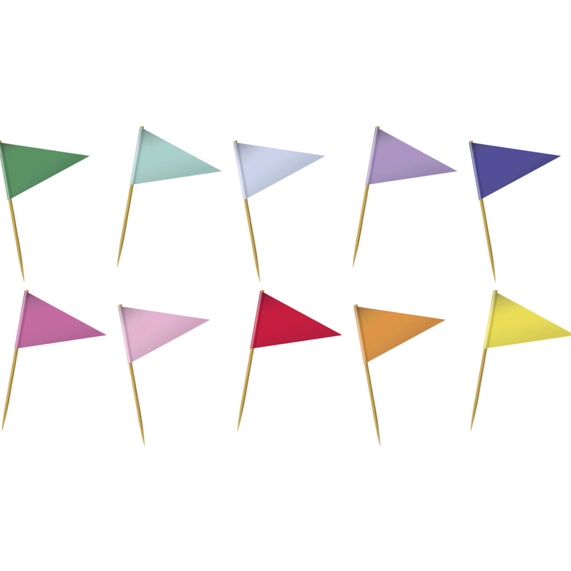 Picks Flagge "Stripetastic", 10 Stück Dreieck, Kunst, Papier, Origami