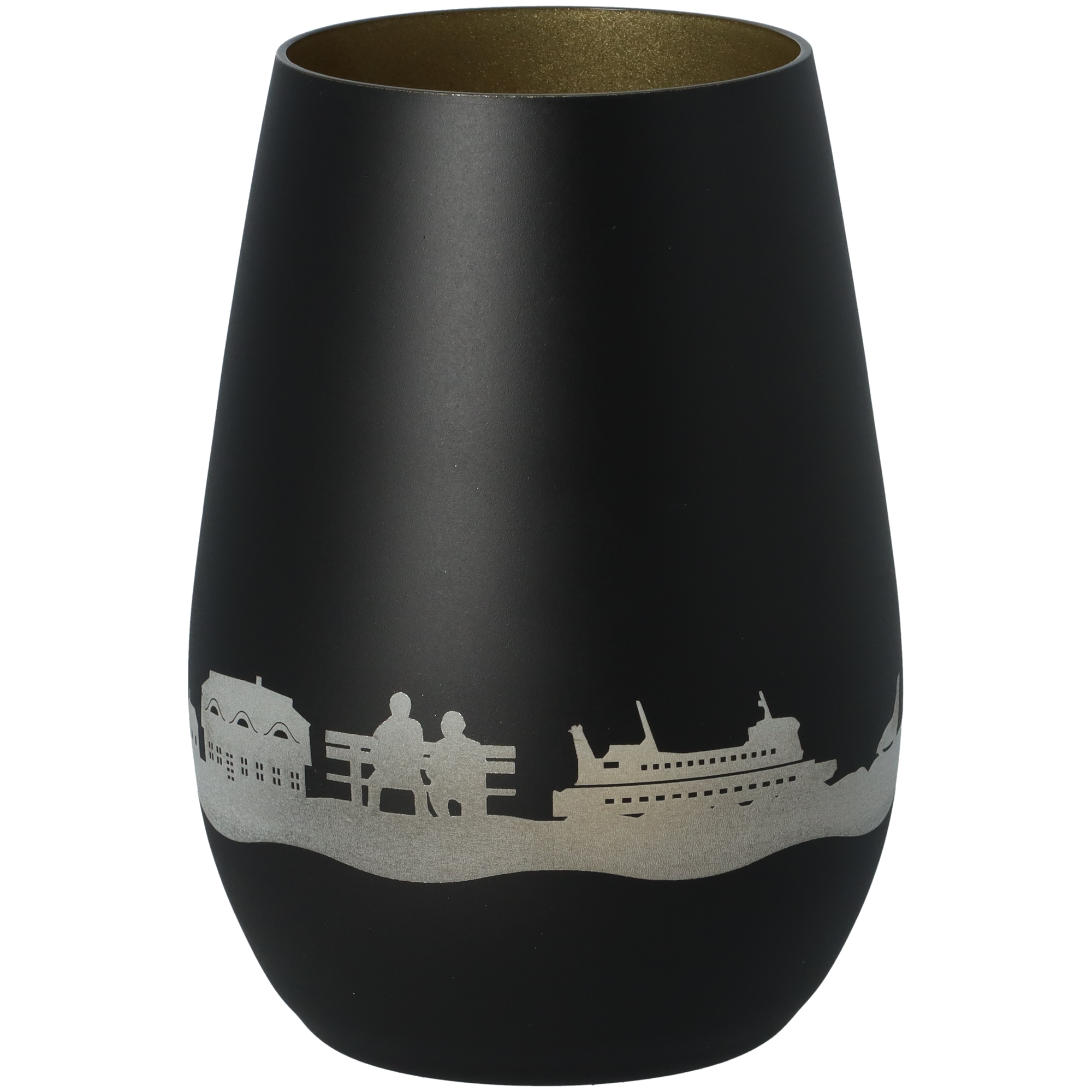 Windlicht Skyline Amrum Schwarz/Gold Windlicht Skyline Amrum Schwarz/Gold