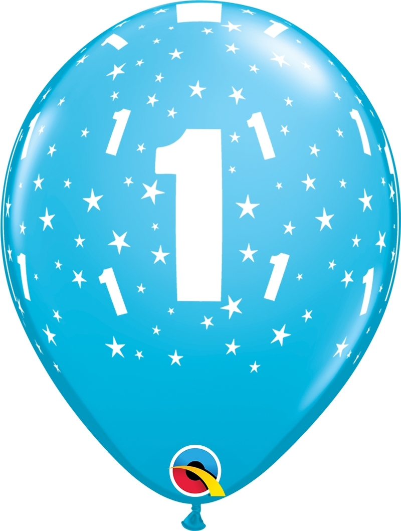 Qualatex Latexballon 1. Geburtstag verschiedene Farben Ø 30cm