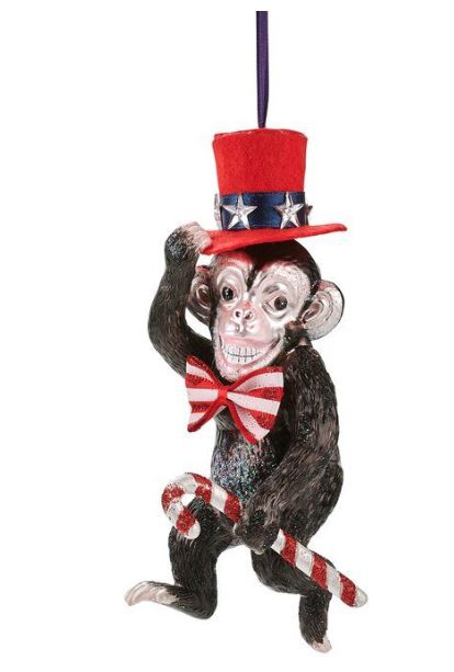 Weihnachtskugel "Affe mit Zylinder " Weihnachtskugel "Affe mit Zylinder "
