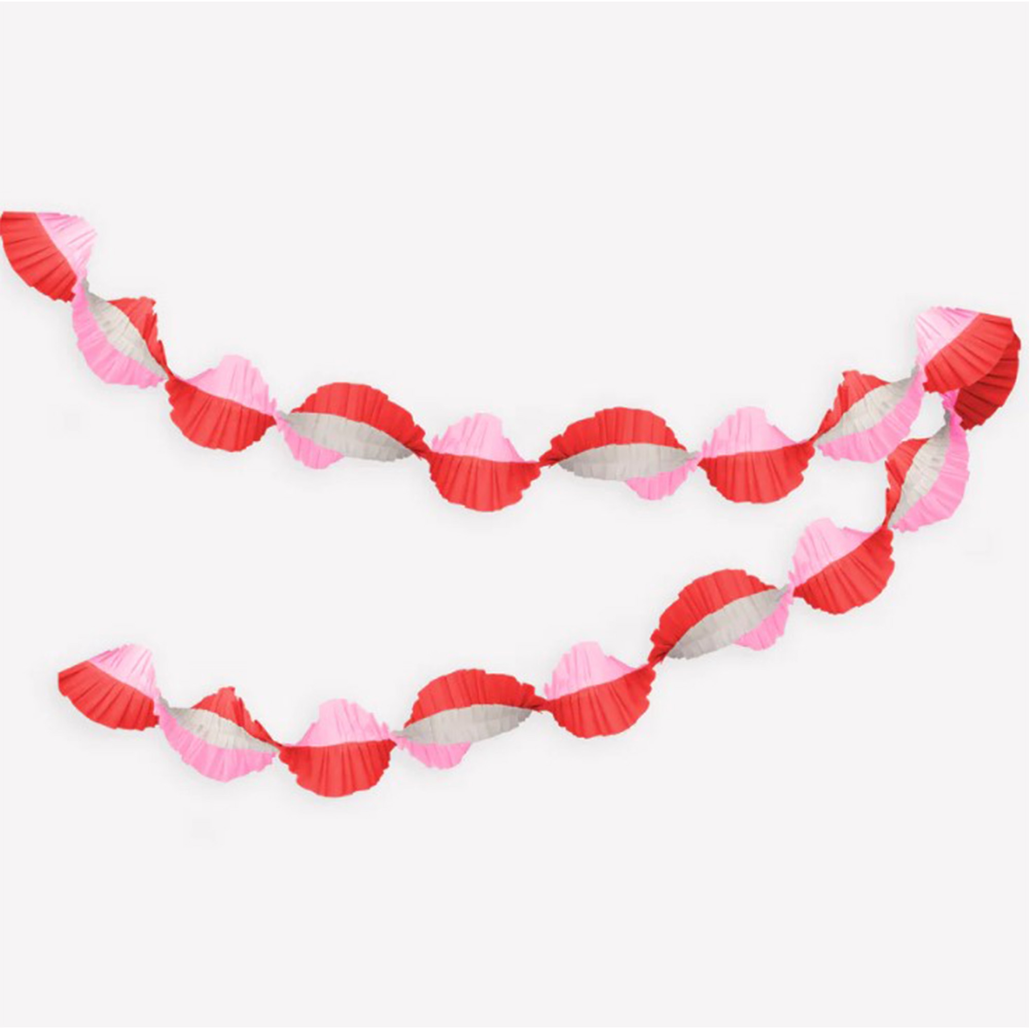 Meri Meri - Krepppapier Streifen, Rosa & Rot Blume, Blütenblatt, Papier, Zubehör, Halskette
