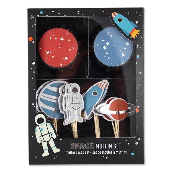 Weltraum - Cupcake-Set, 48-teilig