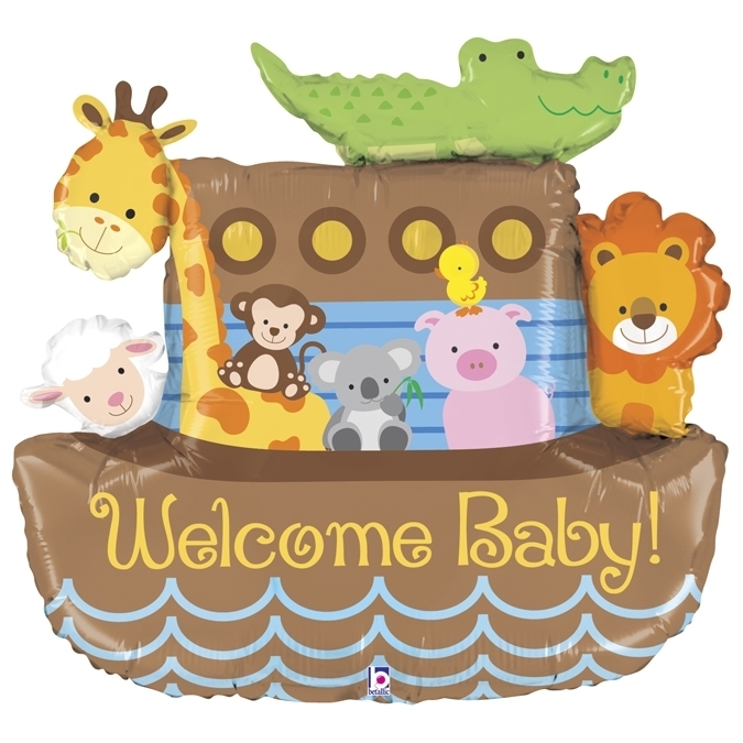 Folienballon Welcome Baby "Arche Noah" 94cm Folienballon Welcome Baby "Arche Noah" 94cm