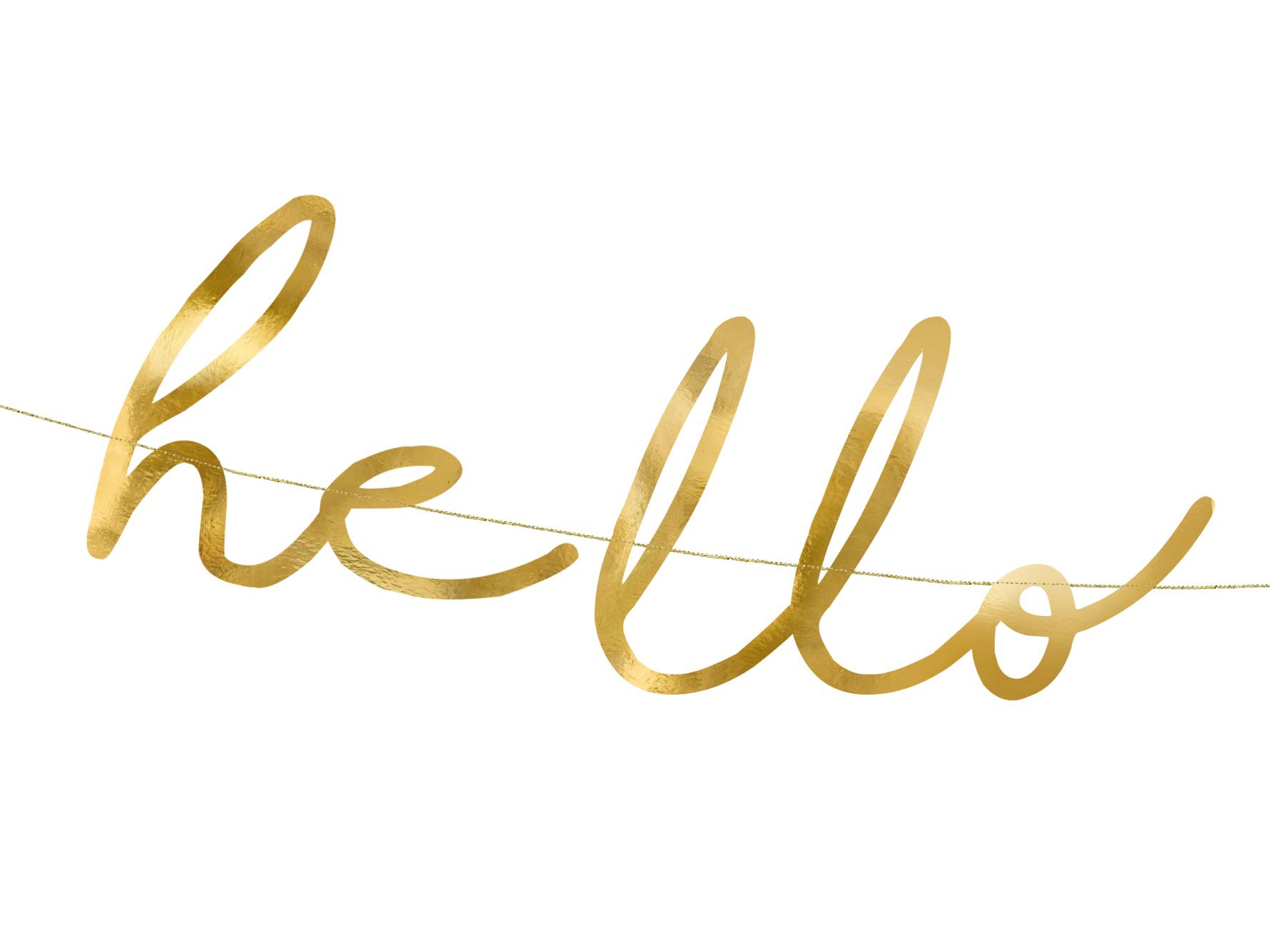 Girlande "hello baby" Gold