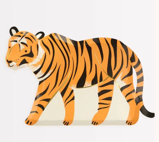 Meri Meri - 8 Pappteller "Tiger" Meri Meri - 8 Pappteller "Tiger"