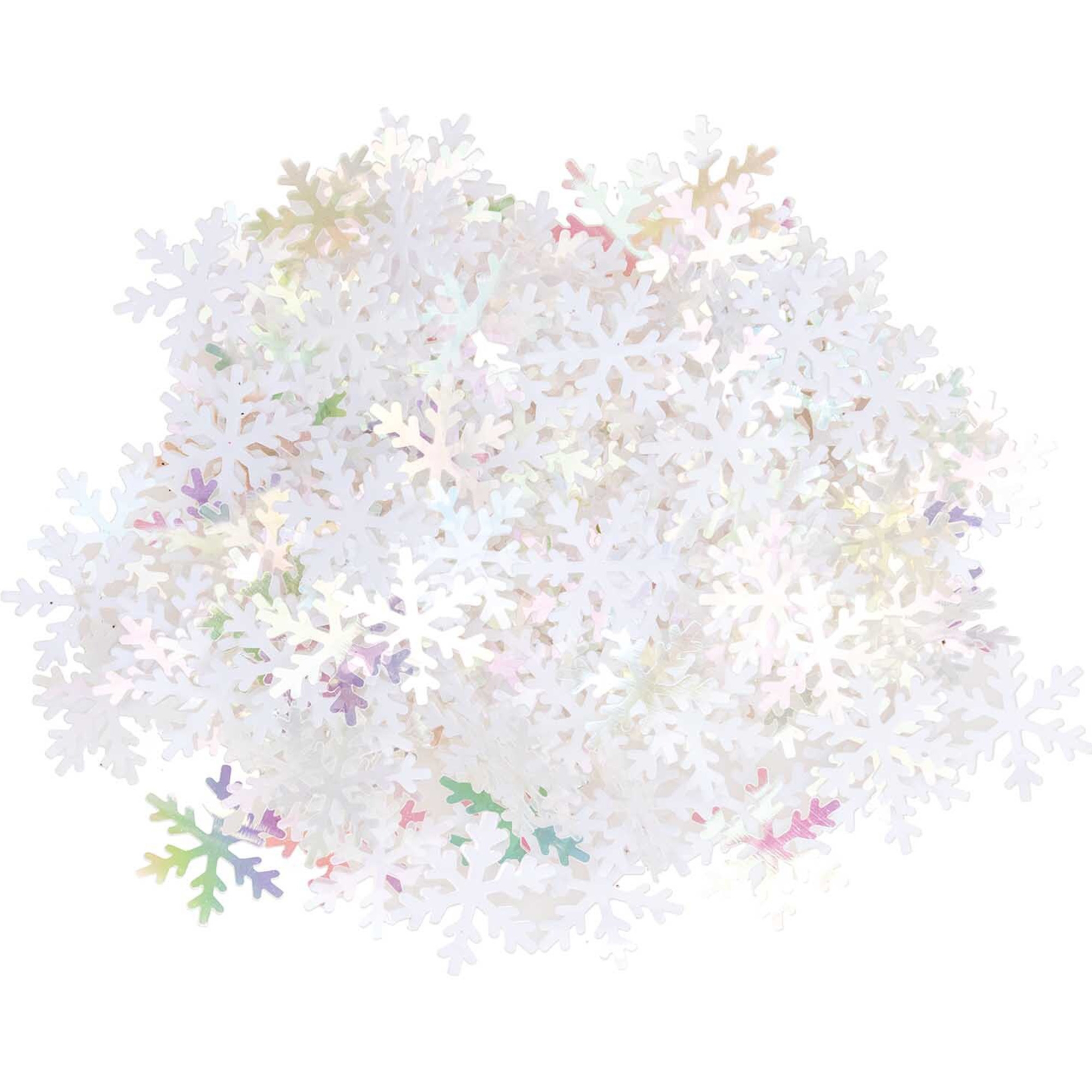 863da099081c33d9ca9714e2fedfde9ffc451b27 Konfetti - Flitterstreu Schneeflocke Weiß/Irisierend