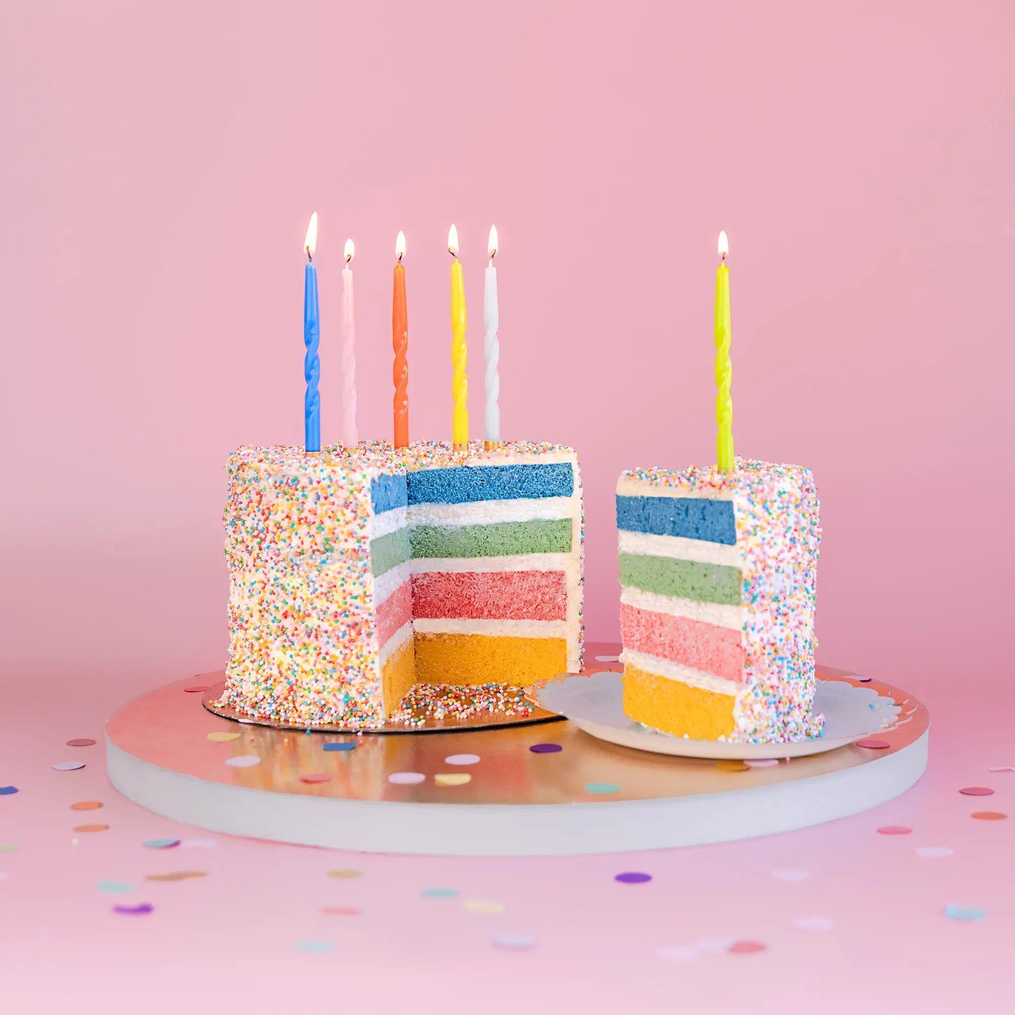 6 Gedrehte Geburtstagskerzen
