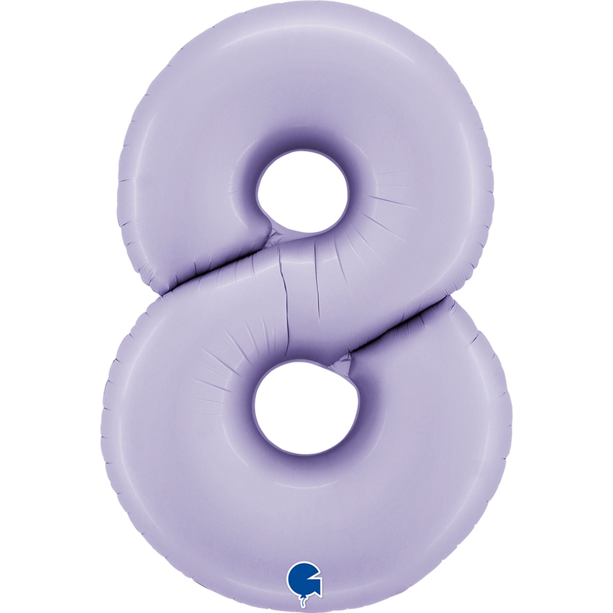 Folienballon Zahl 8 Satin Lilac 100cm Symbol, Nummer, Text