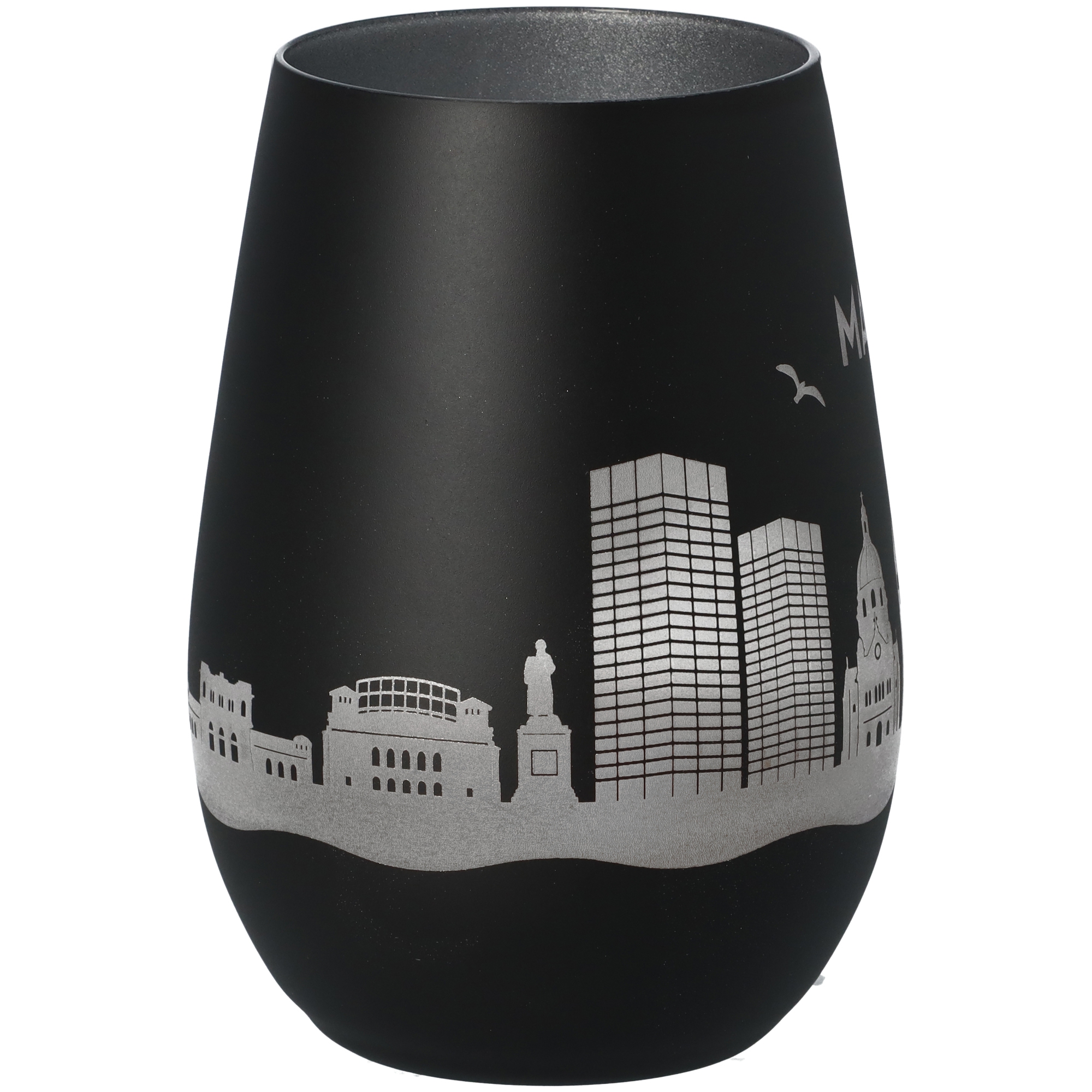 Windlicht Skyline Mainz Schwarz/Silber Windlicht Skyline Mainz Schwarz/Silber