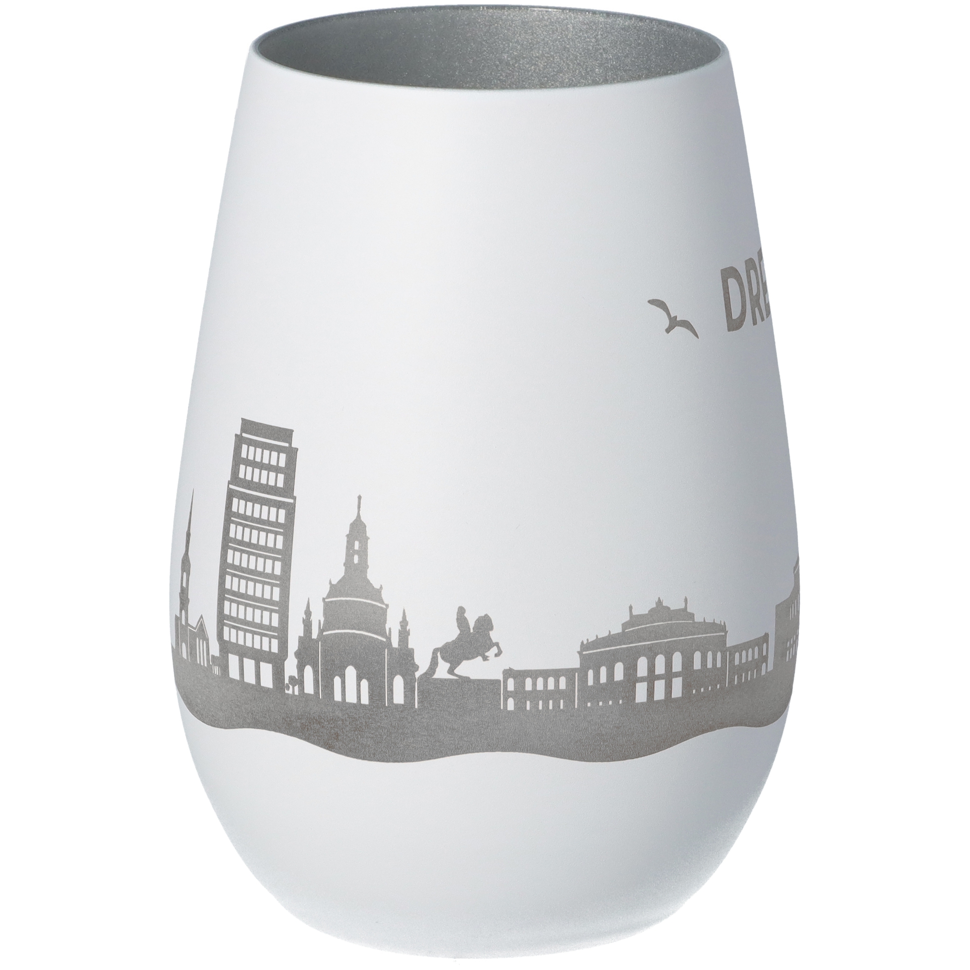 Windlicht Skyline Dresden Weiß/Silber Windlicht Skyline Dresden Weiß/Silber