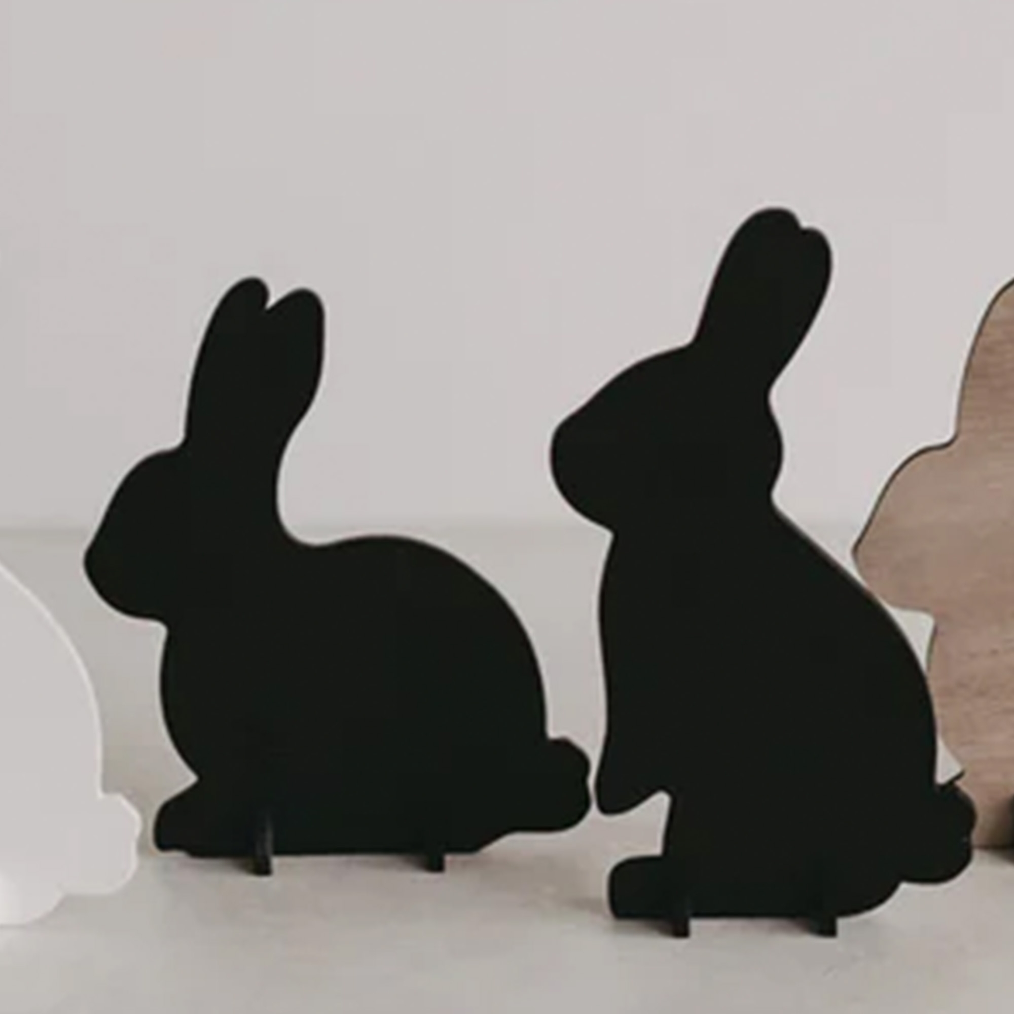 Eulenschnitt - Steckhasen Schwarz 2er Set Eulenschnitt - Steckhasen Schwarz 2er Set