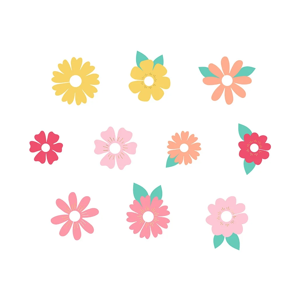 blumen, blüten, floral, farbige blumen, muster