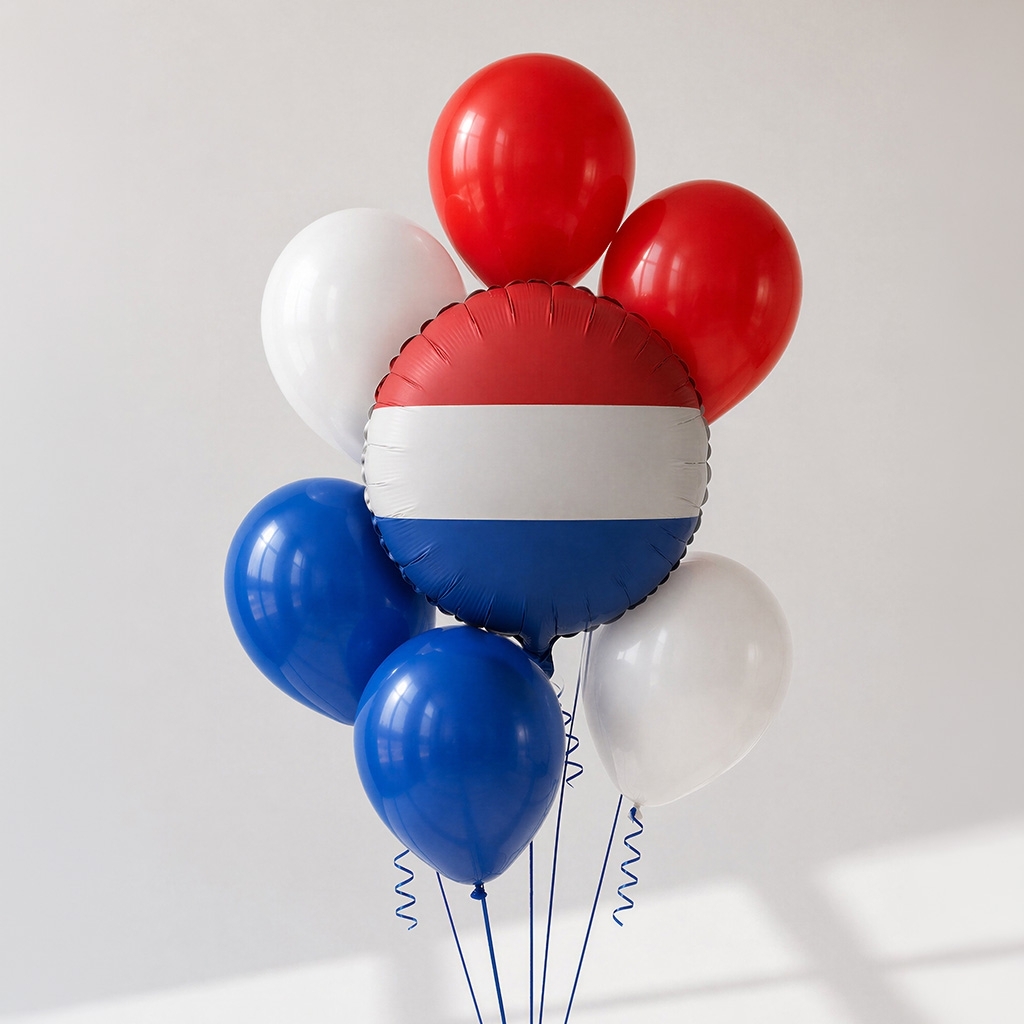 Ballons, Luftballons, Deko, Pastell-Flagge, Nationalflaggen-Design