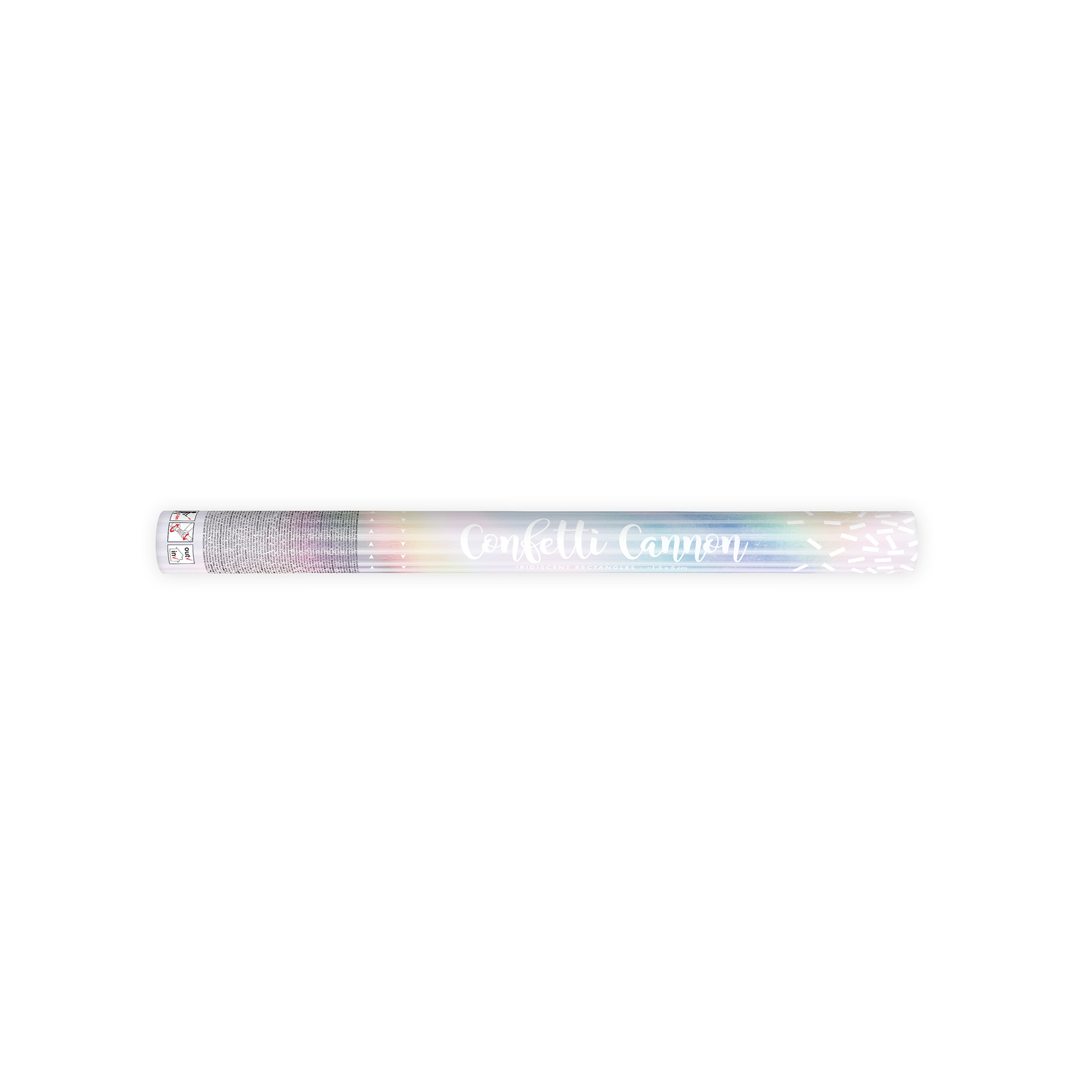 Konfetti-Kanone Irisierend 60cm Plastikfolie