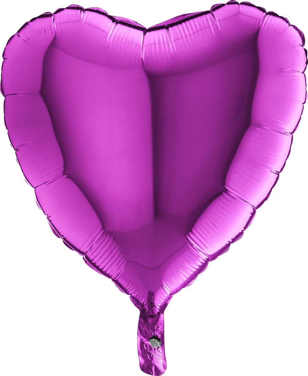 Folienballon Herz Lila 45cm