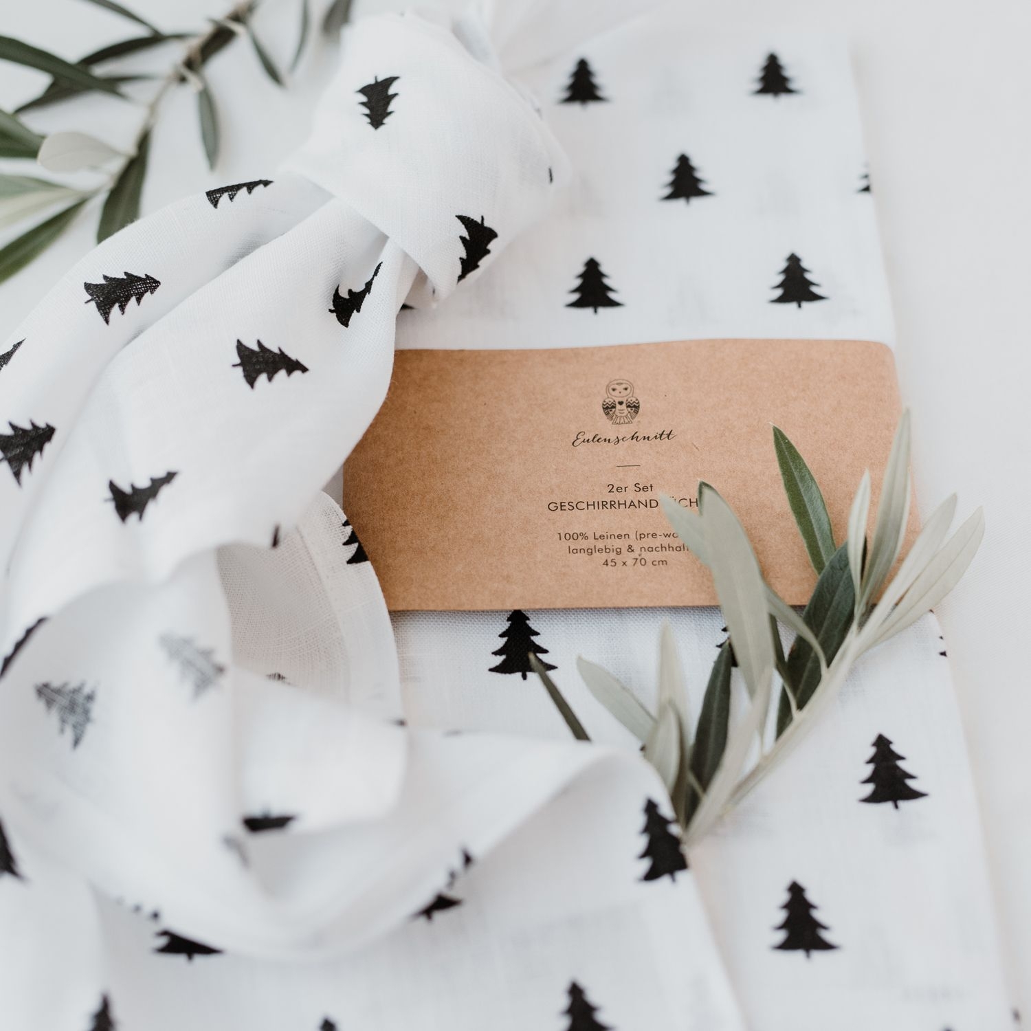 Eulenschnitt - Geschirrtücher Tannen im 2er Set Eulenschnitt - Geschirrtücher Tannen im 2er Set