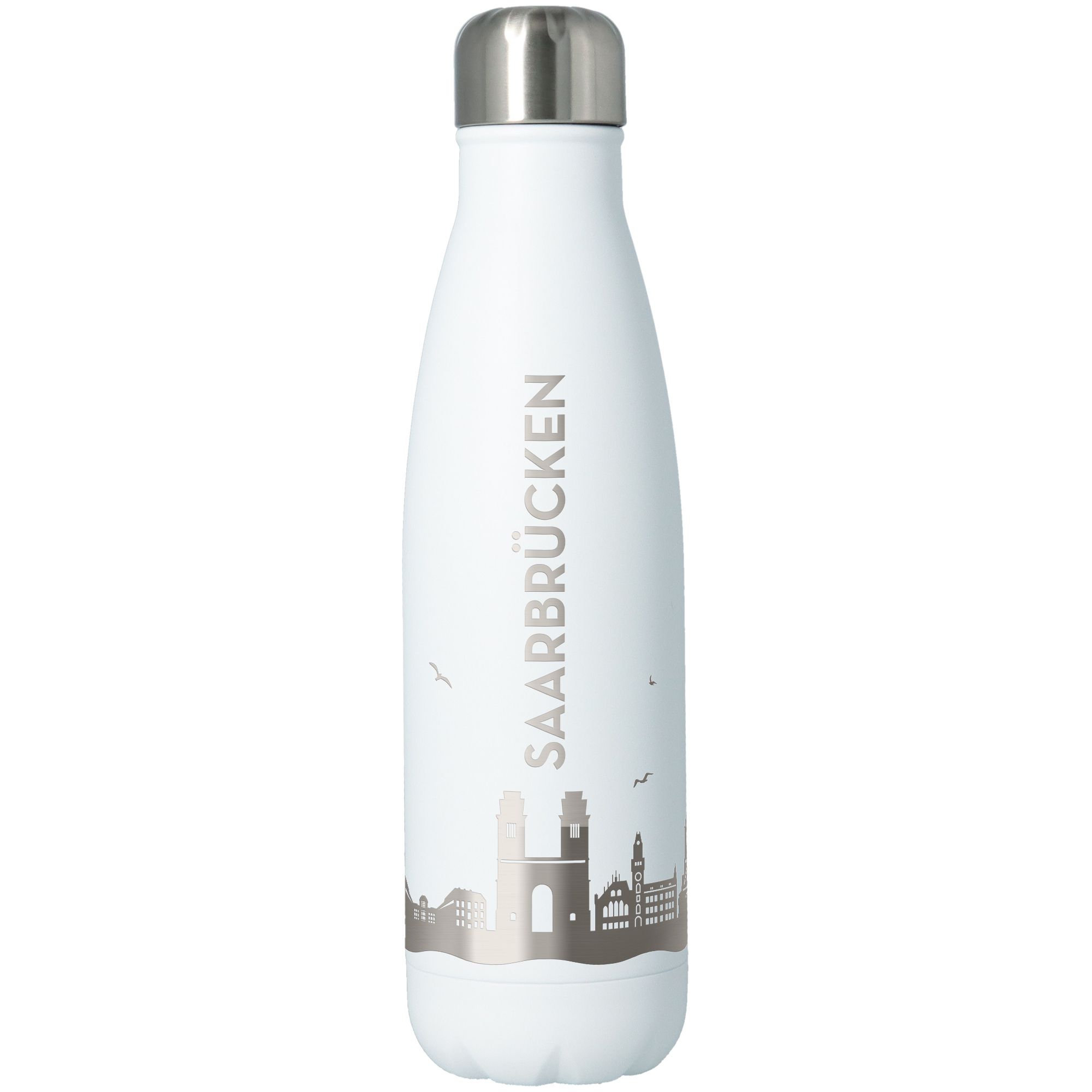 Trinkflasche Skyline Saarbrücken Weiß 500ml