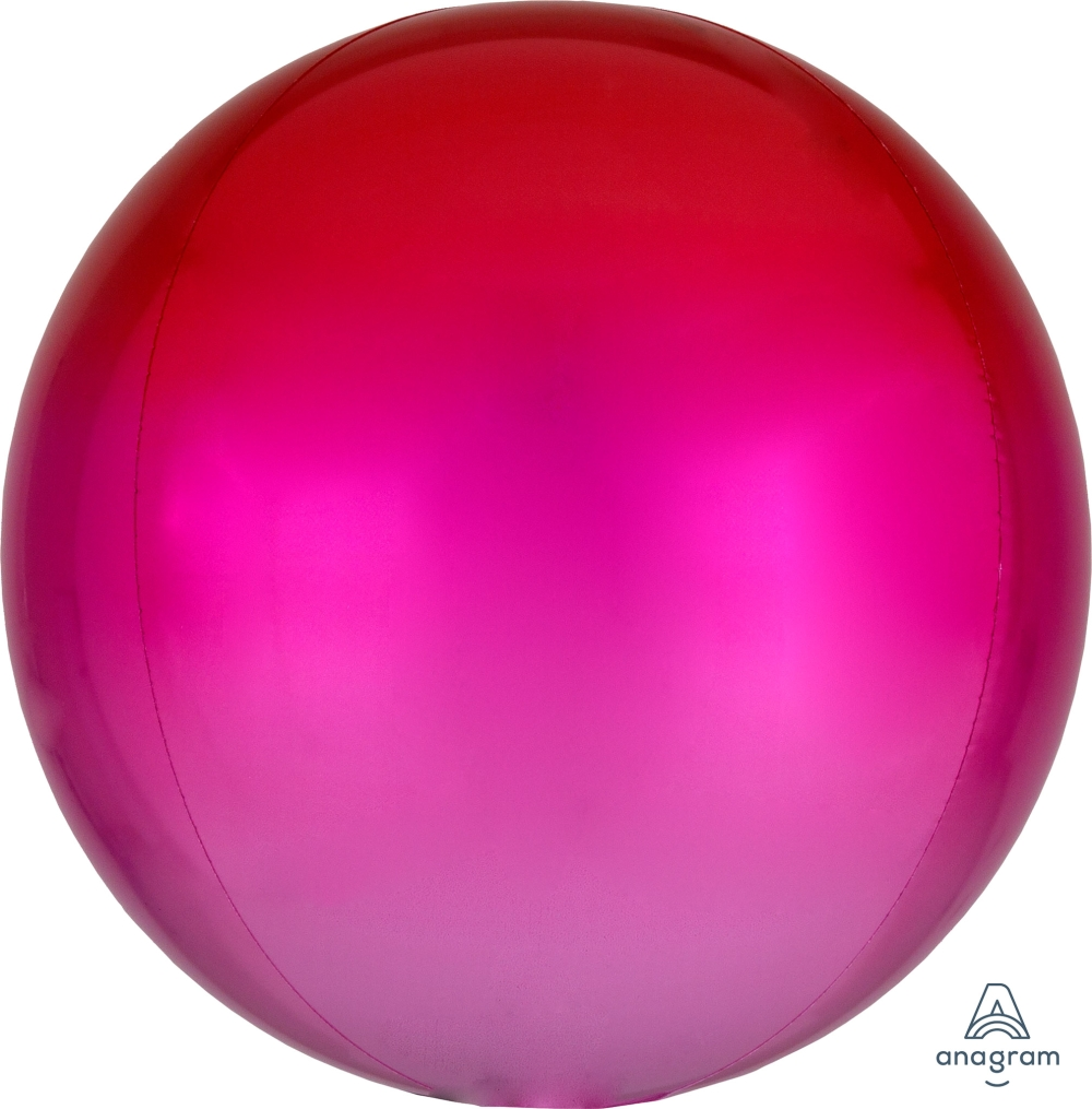 Orbz Ballon Ombré Rot & Pink 40cm