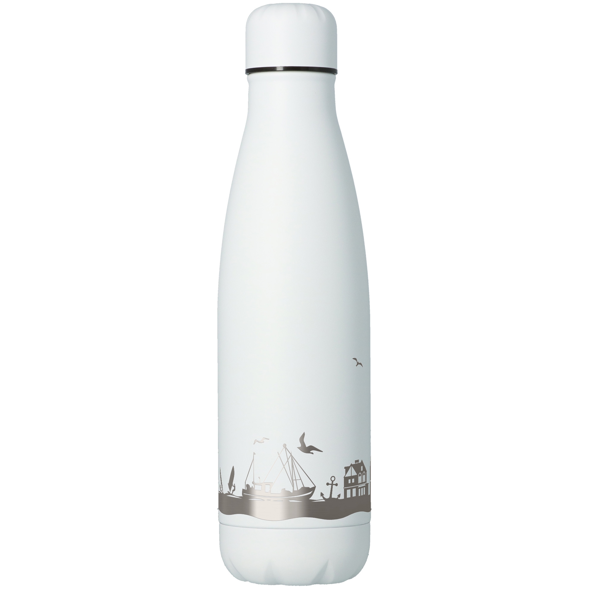 d0e9f97999ff854690c15206bcde74149ba0a6af Trinkflasche Skyline Niendorf Weiß 500ml