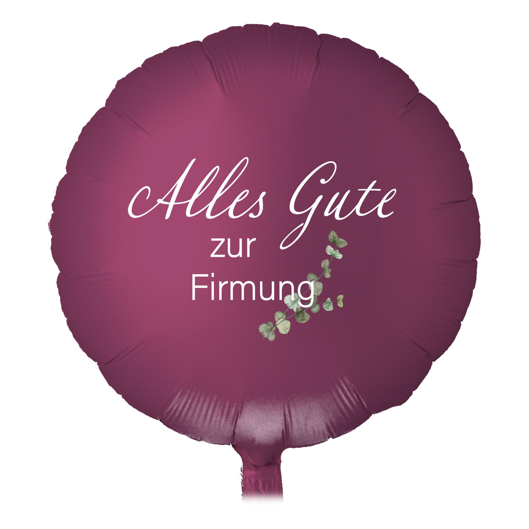 Folienballon Rund Satin Luxe Pomegranate mit "Alles Gute zur Firmung" 45cm