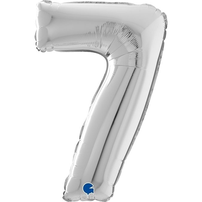 Folienballon Zahl 7 Silber 66cm Gerät, Fön, Elektrisches Gerät