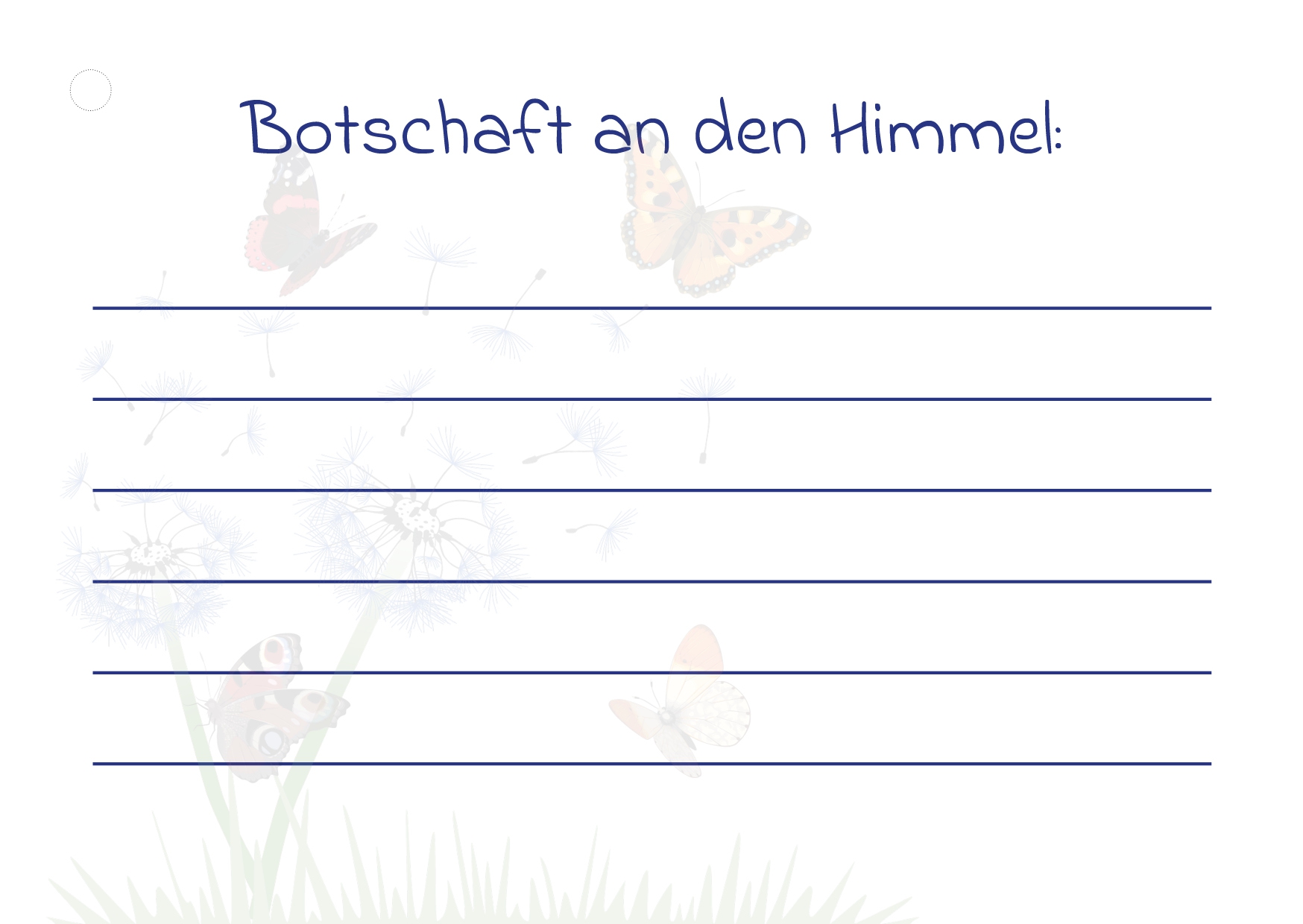 Flugkarte Trauer "Wir vermissen dich!" farbig Flugkarte Trauer "Wir vermissen dich!" farbig