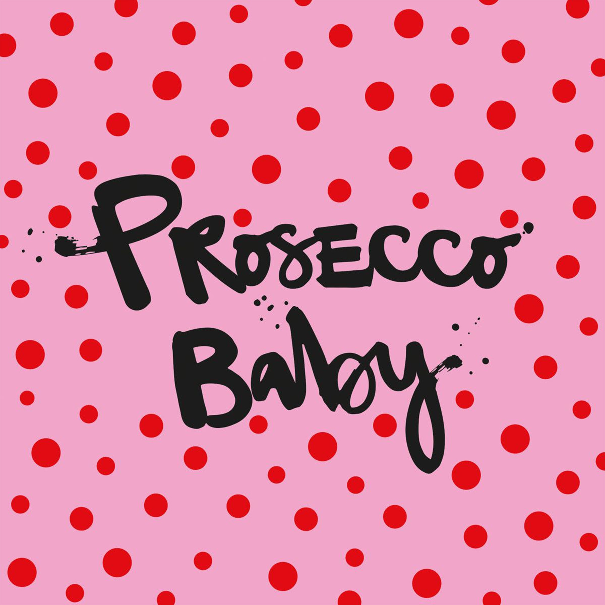 20 Servietten "Prosecco Baby" 33x33cm Muster