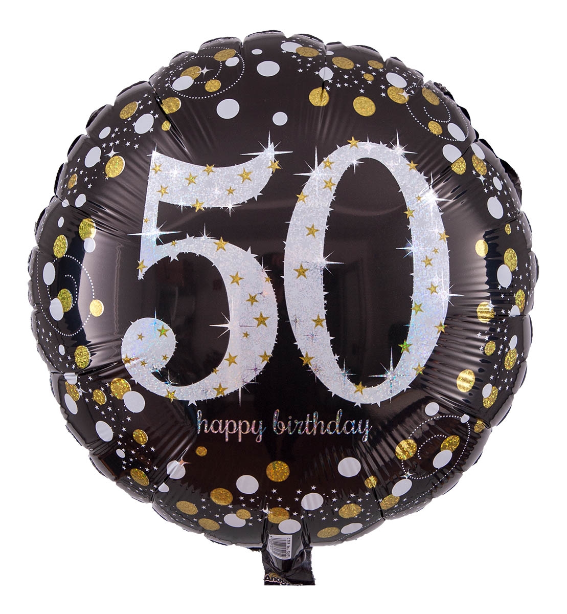 Folienballon Sparkling Birthday 50. Geburtstag Holographic 43cm