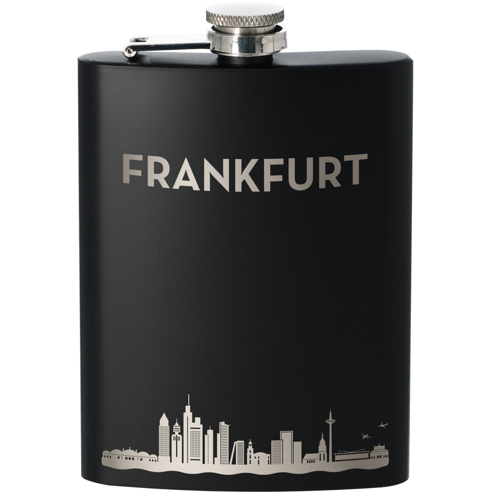 Flachmann Skyline Frankfurt Schwarz 225ml Flachmann Skyline Frankfurt Schwarz 225ml