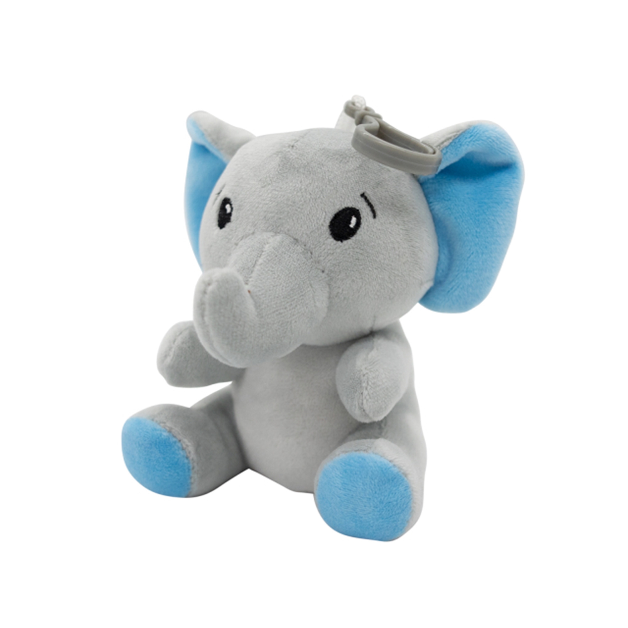 2-in-1 Plüschtier-Ballongewicht "Elefant mit blauen Ohren" 11 cm Plüsch, Spielzeug