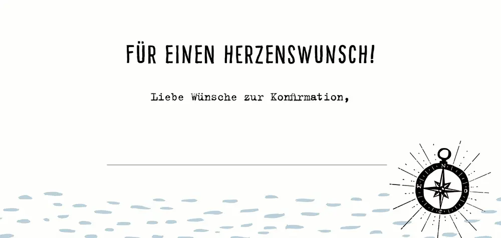 Geld- oder Gutscheinumschlag "Zu Deiner Konfirmation"