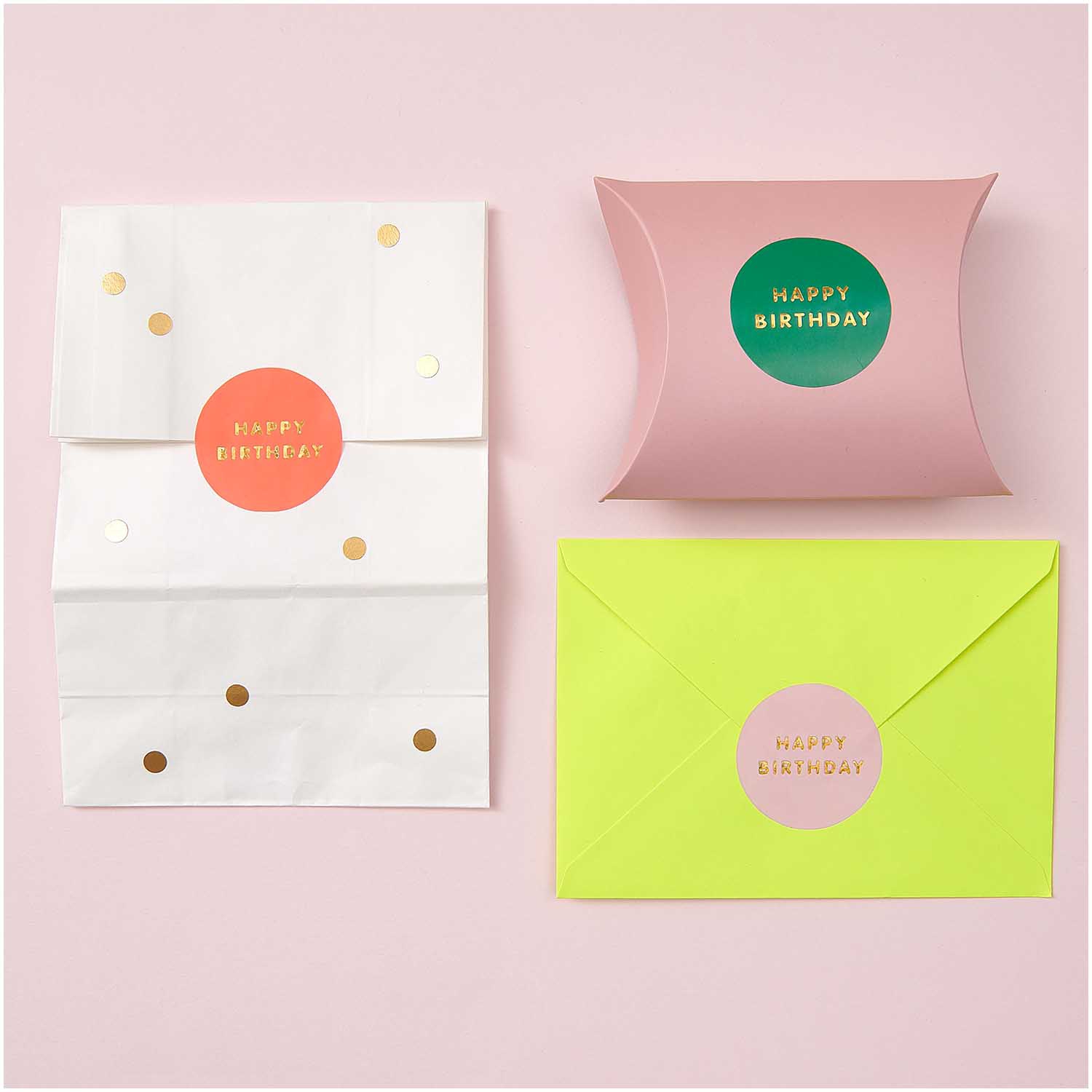 Sticker "Happy Birthday" Kreise Sticker "Happy Birthday" Kreise