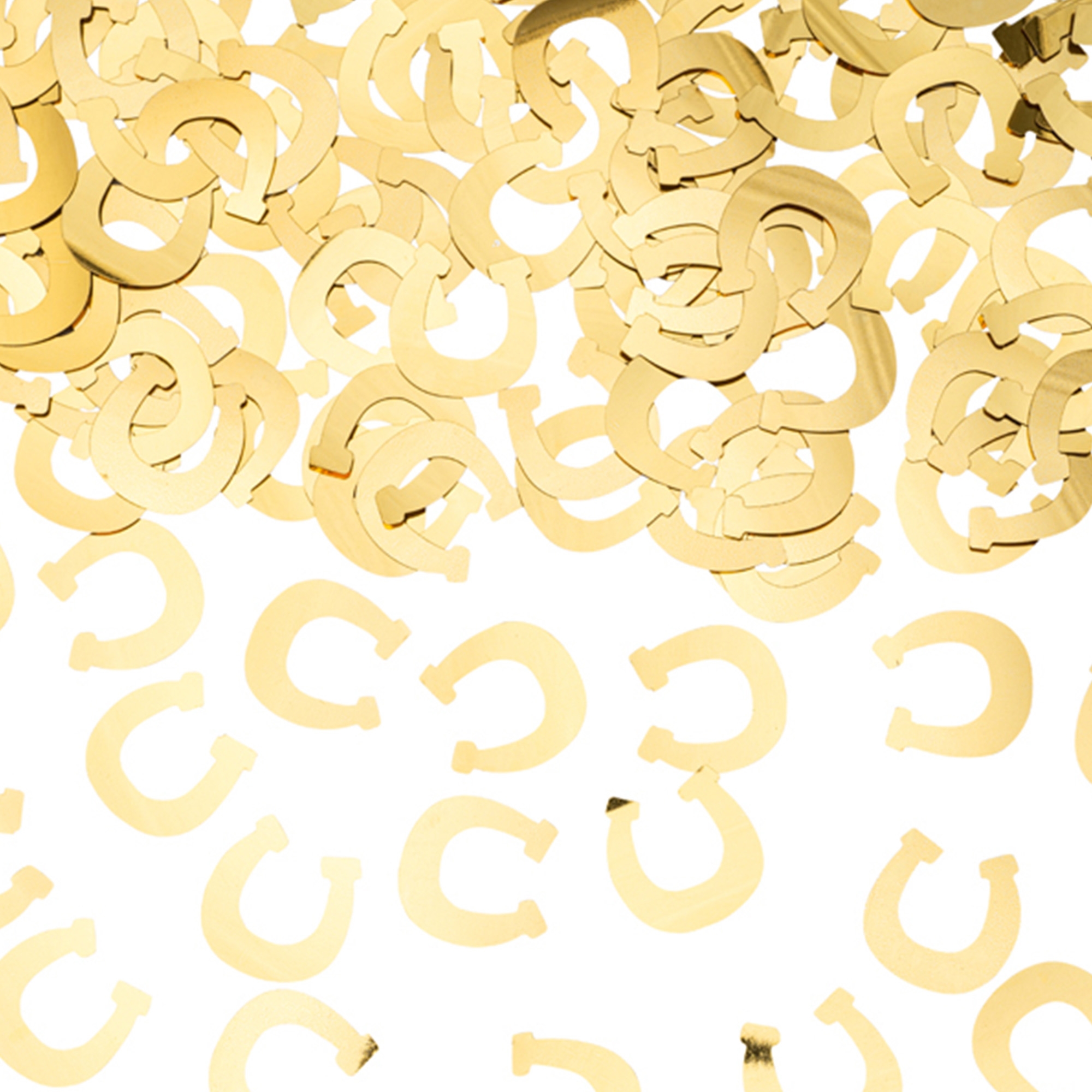 Konfetti "Hufeisen" Gold 15g Papier, Konfetti, Text, Nummer, Symbol