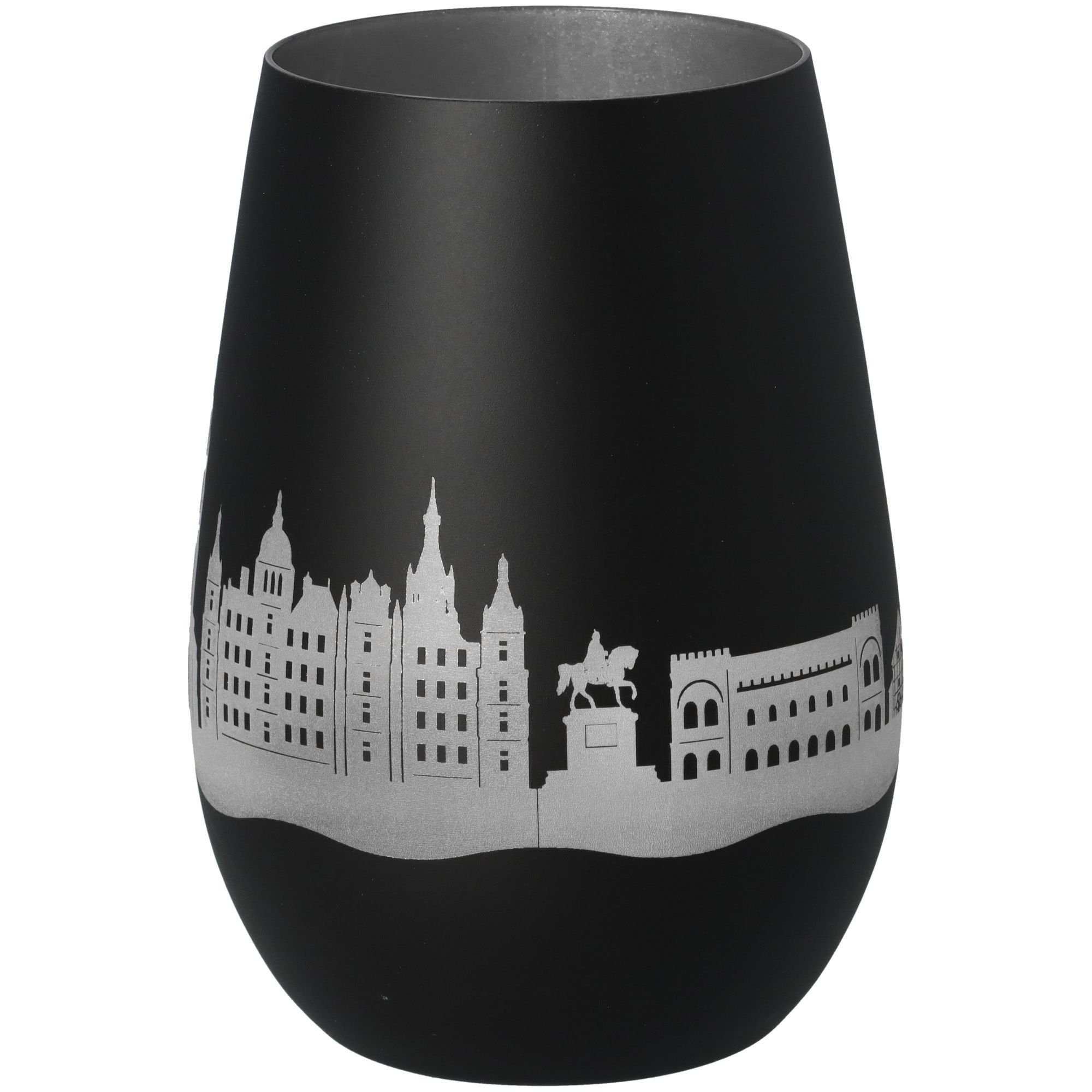 Windlicht Skyline Schwerin Schwarz/Silber Windlicht Skyline Schwerin Schwarz/Silber