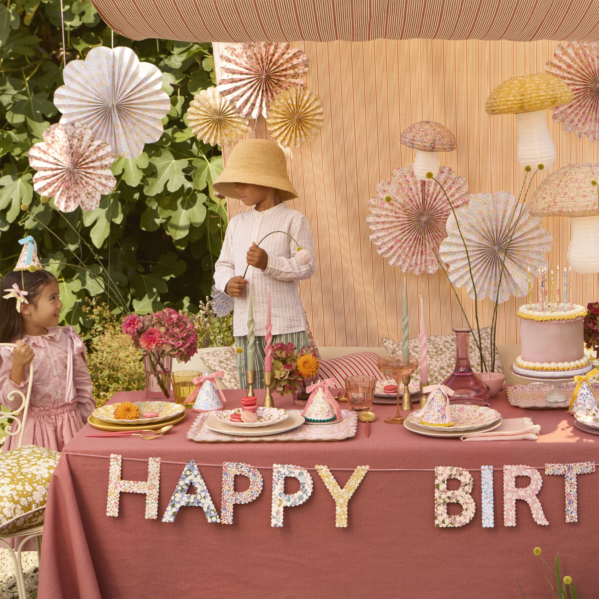 Meri Meri - Liberty Happy Birthday Girlande, 2 m Leute, Person, Lustig, Party, Hut