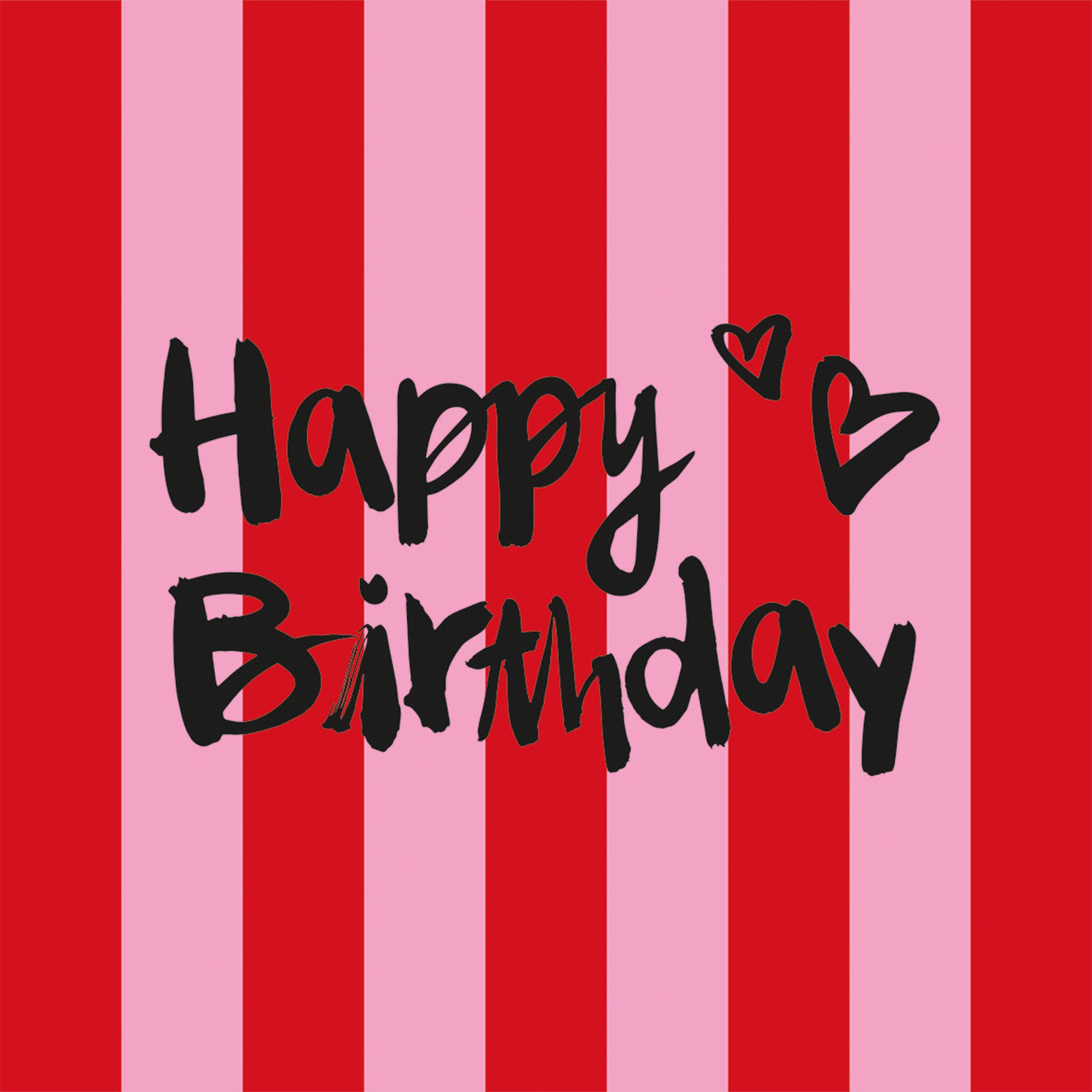 20 Servietten "Happy Birthday" Rot/Rosa 20 Servietten "Happy Birthday" Rot/Rosa