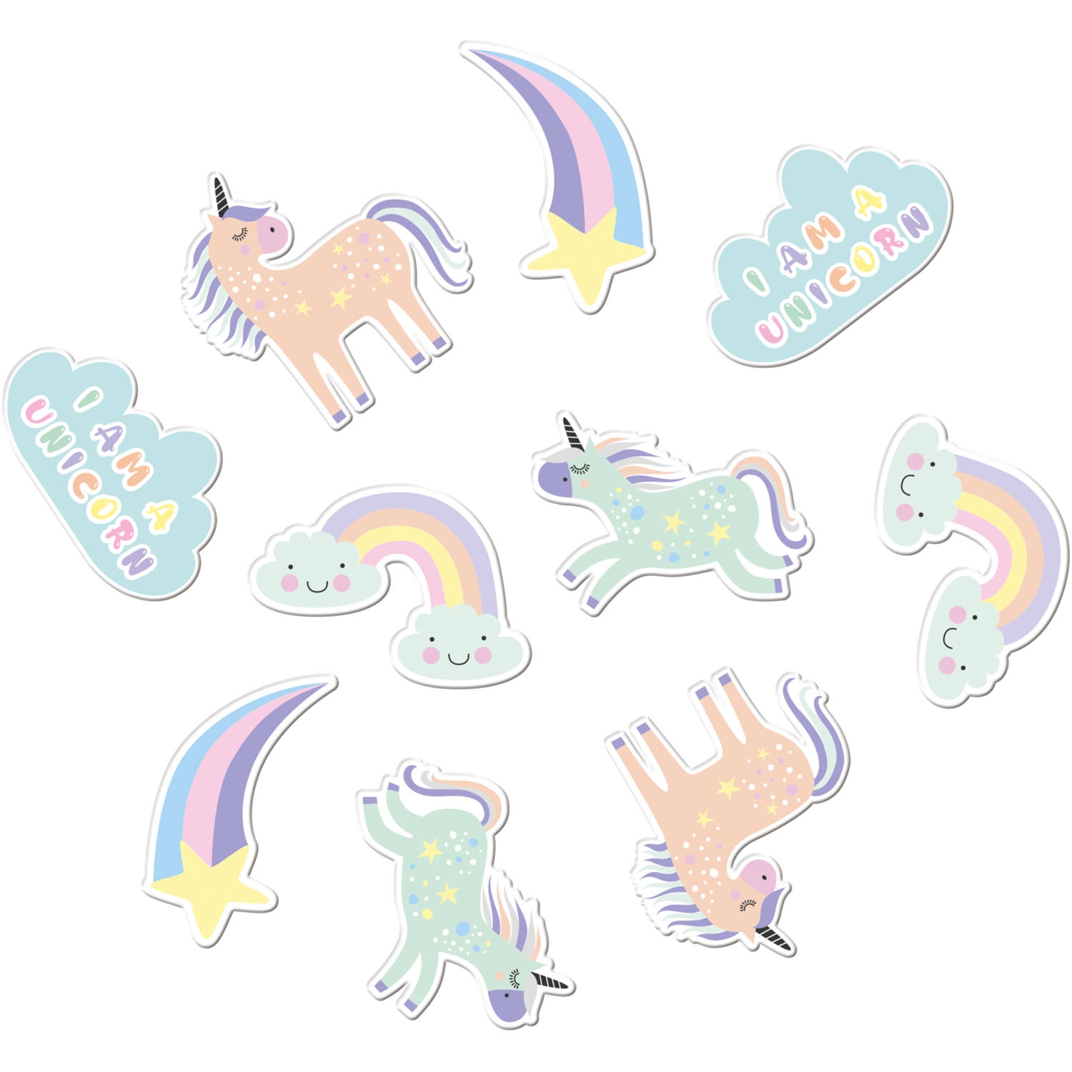 XL Konfetti "Regenbogen Einhorn" 45teilig XL Konfetti "Regenbogen Einhorn" 45teilig