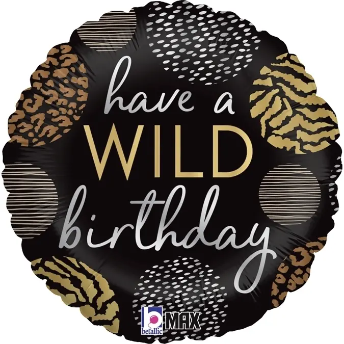 Folienballon Wild Birthday 45cm