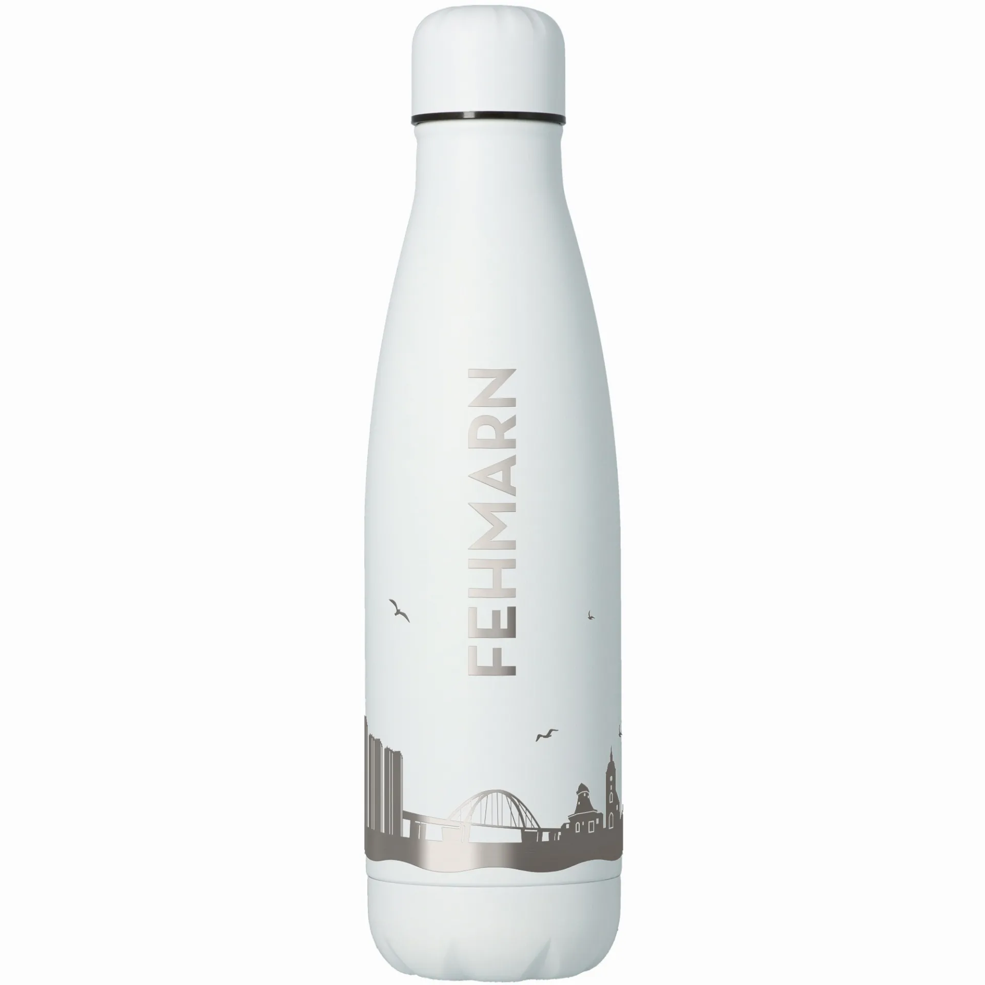 Trinkflasche Skyline Fehmarn Weiß 500ml