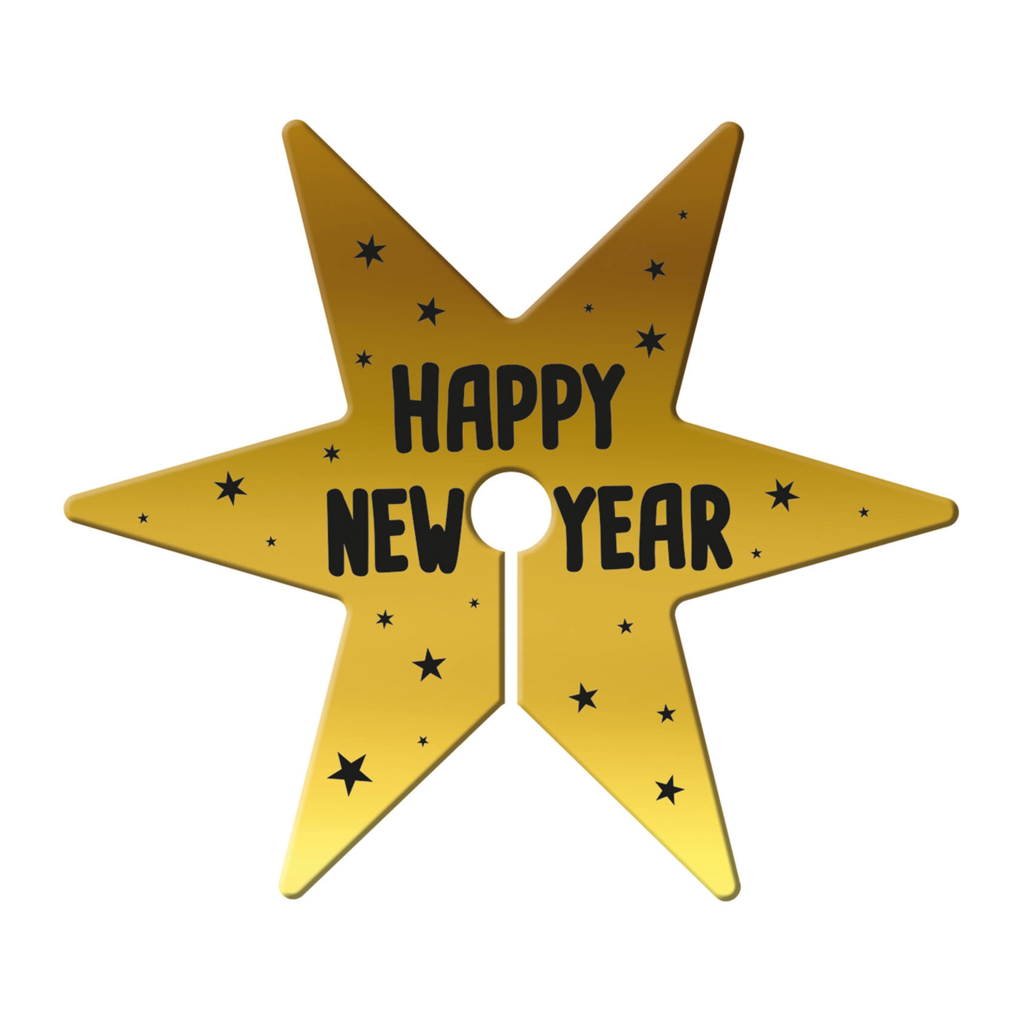 Glasdekorationen "Happy New Year" 12 Stück Symbol, Sternsymbol, Flugzeug, Transport, Fahrzeug