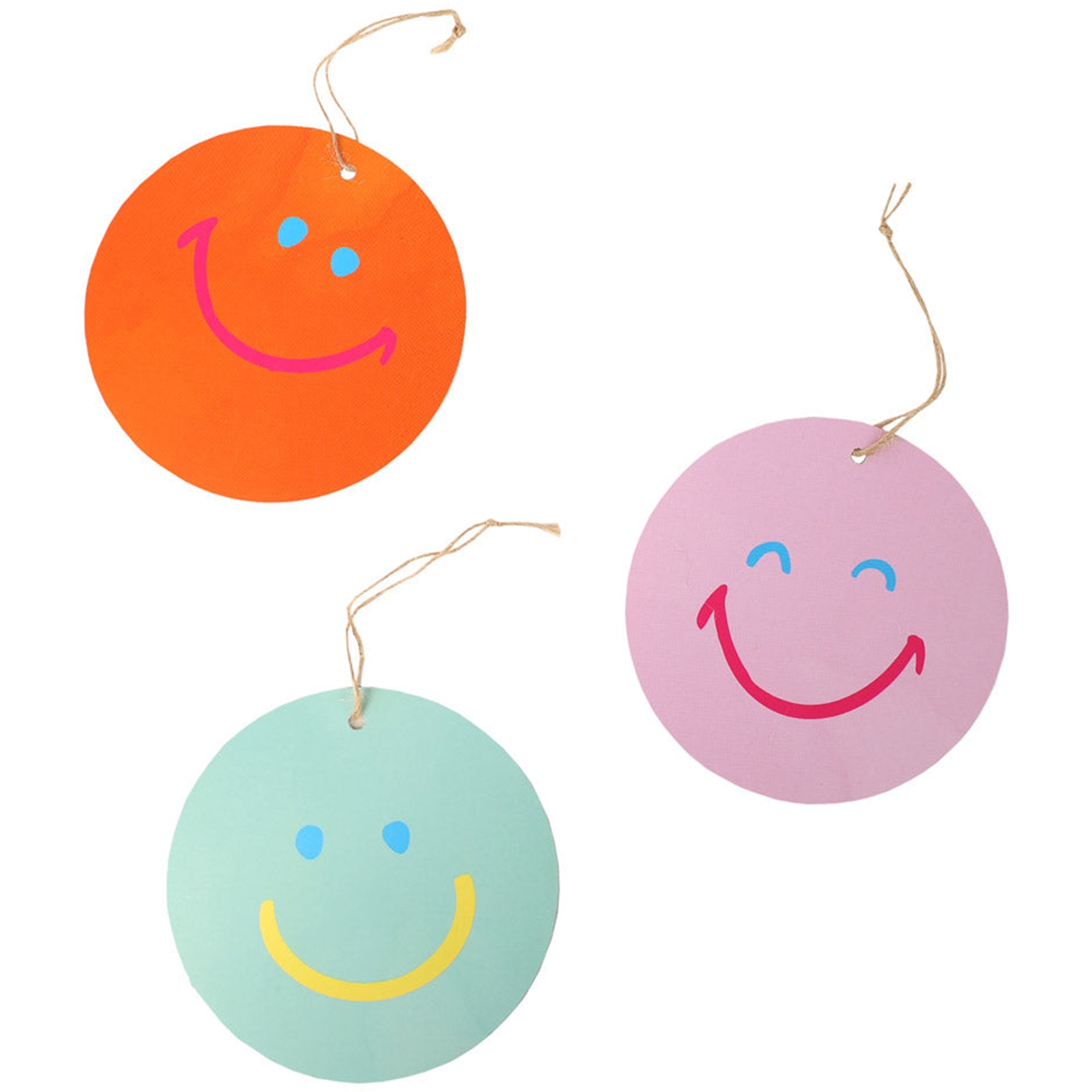 Geschenkanhängerkarten "Happy Face" 8 Stück , Pastell Zubehor, Ohrring, Schmuck