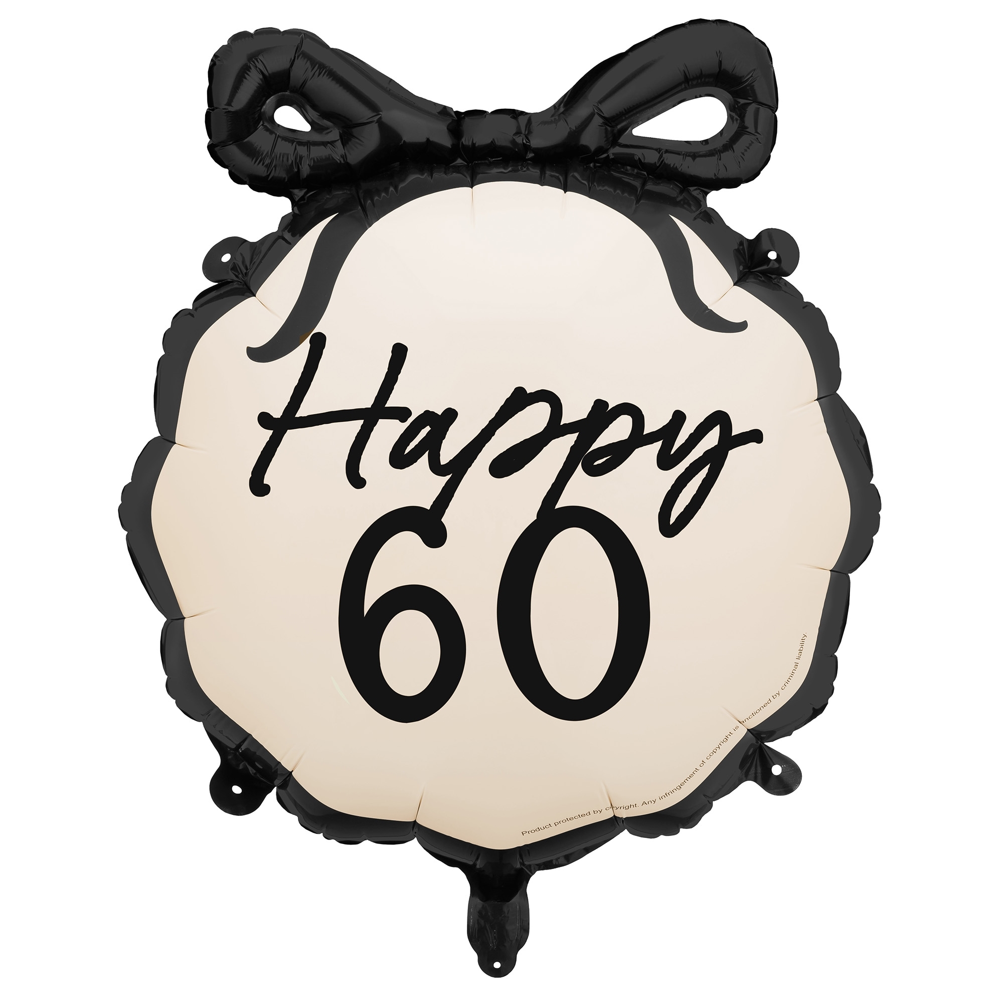 Folienballon "Happy 60." 45cm