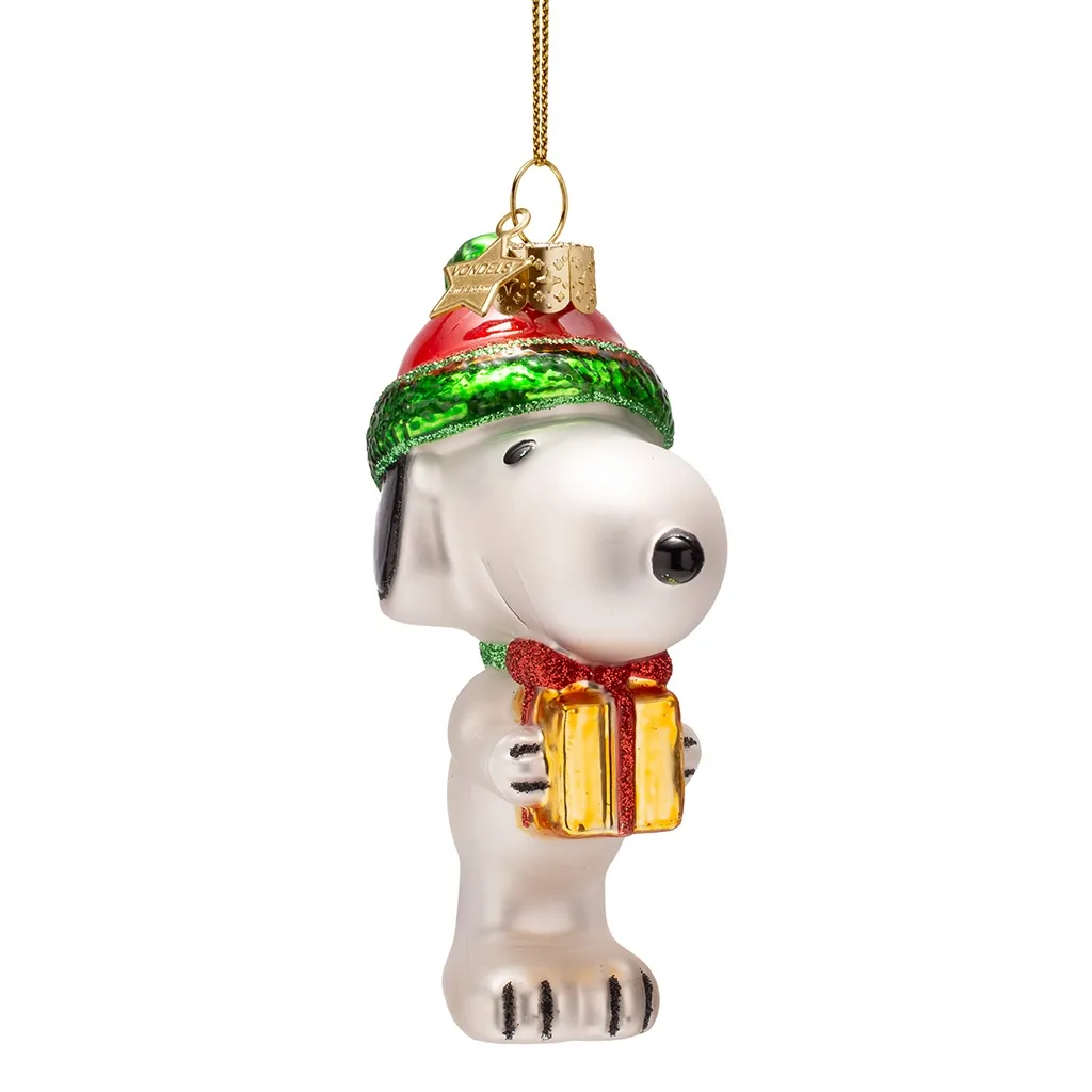 Vondels Weihnachtskugel "Snoopy mit Geschenk"
