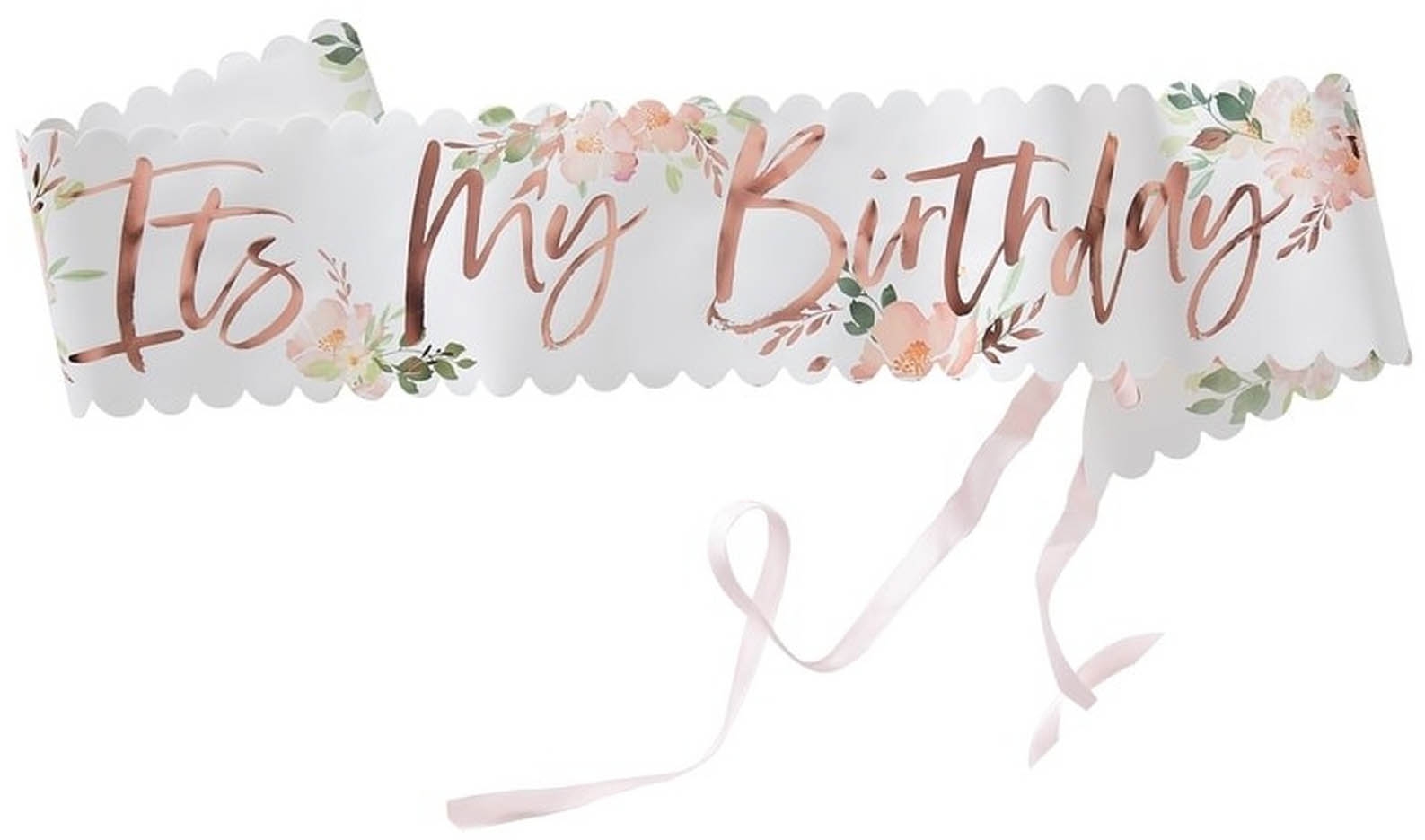 Ditsy Floral It´s my Birthday Schärpe - Roségold Ditsy Floral It´s my Birthday Schärpe - Roségold