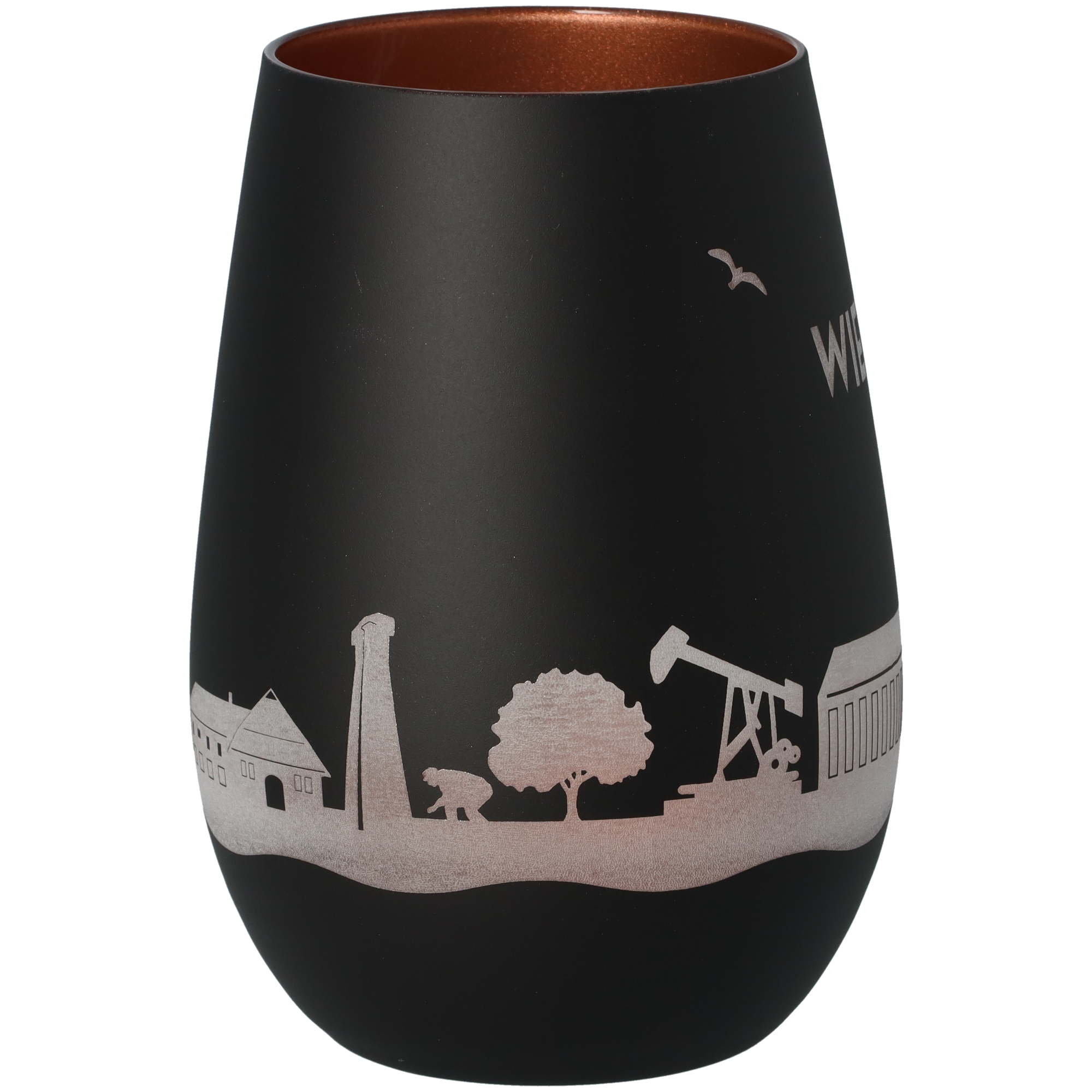 Windlicht Skyline Wietze Schwarz/Bronze Töpferei, Krug, Vase